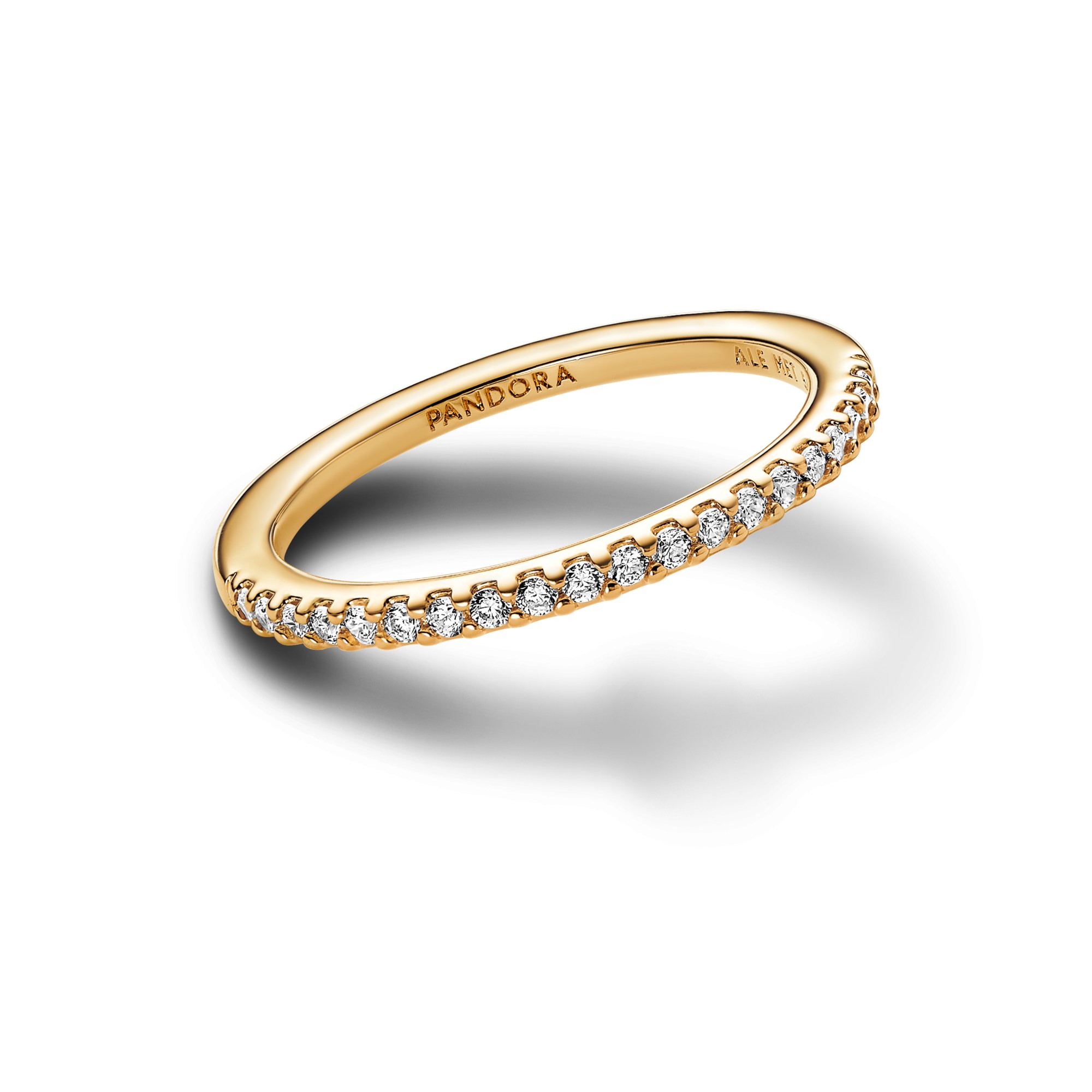 Pandora Funkelnder Band-Ring - Gelbgold Vergoldung - Zirkonia – Ansicht 2