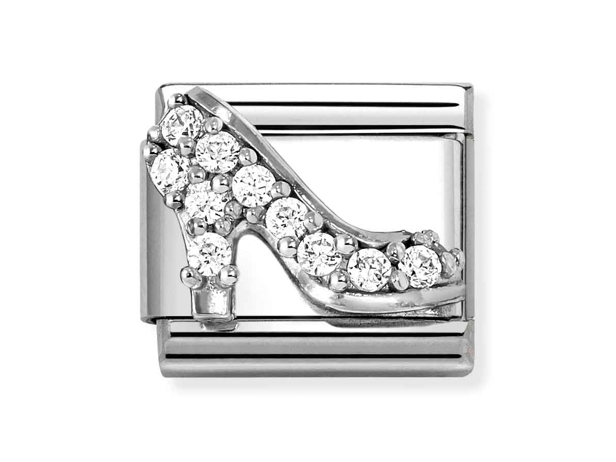 Nomination 330328 23 - CLASSIC Symbol aus Sterling Silber - Emaille & Zirkonia - Damenschuh - Weiß