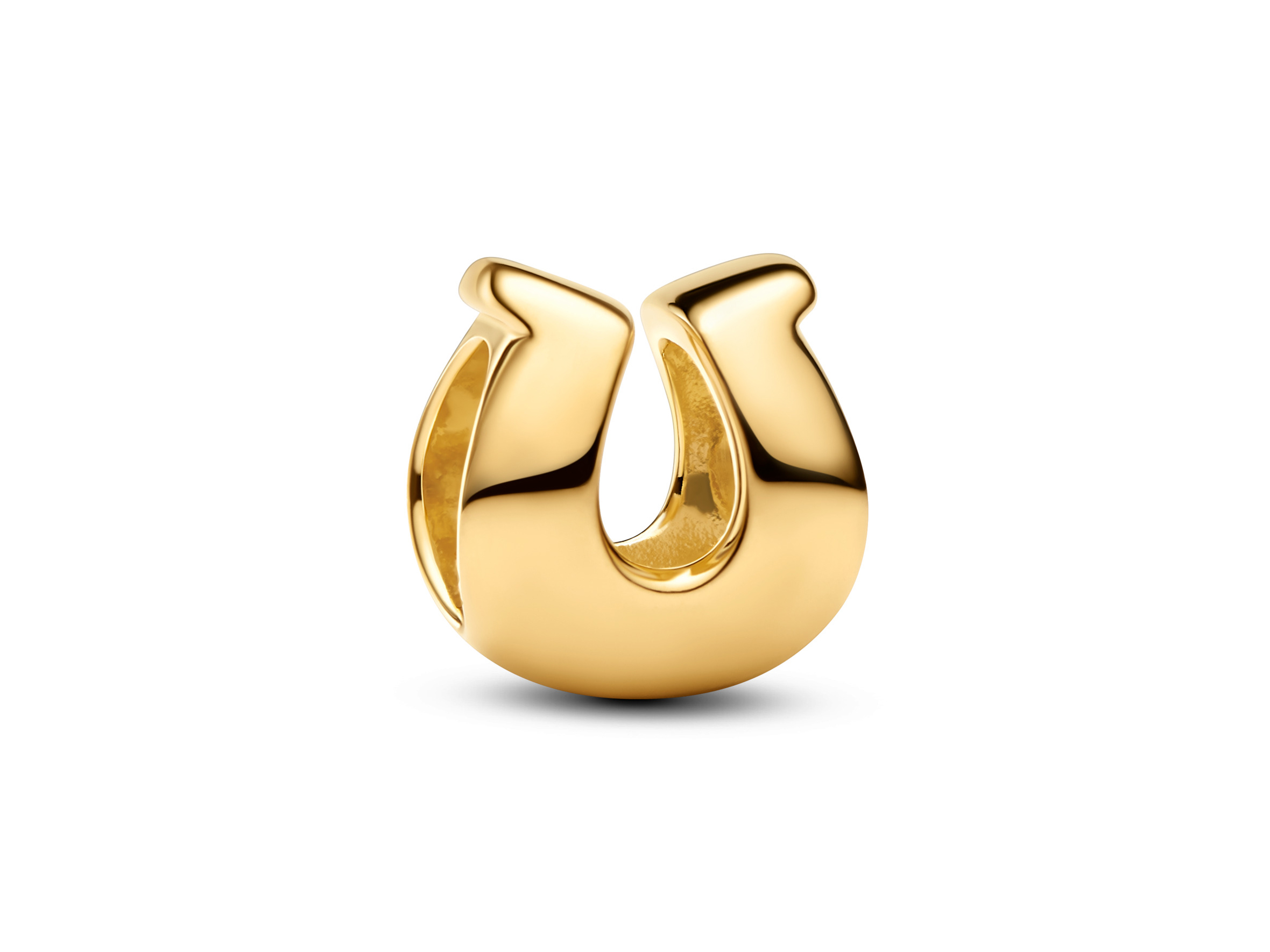 Pandora 764517C00 Hufeisen Mini Charm in Gelbgold Vergoldung, elegantes und filigranes Design, ideal für Schmuckliebhaber und als besondere Geschenkidee. Neuheiten von Pandora.