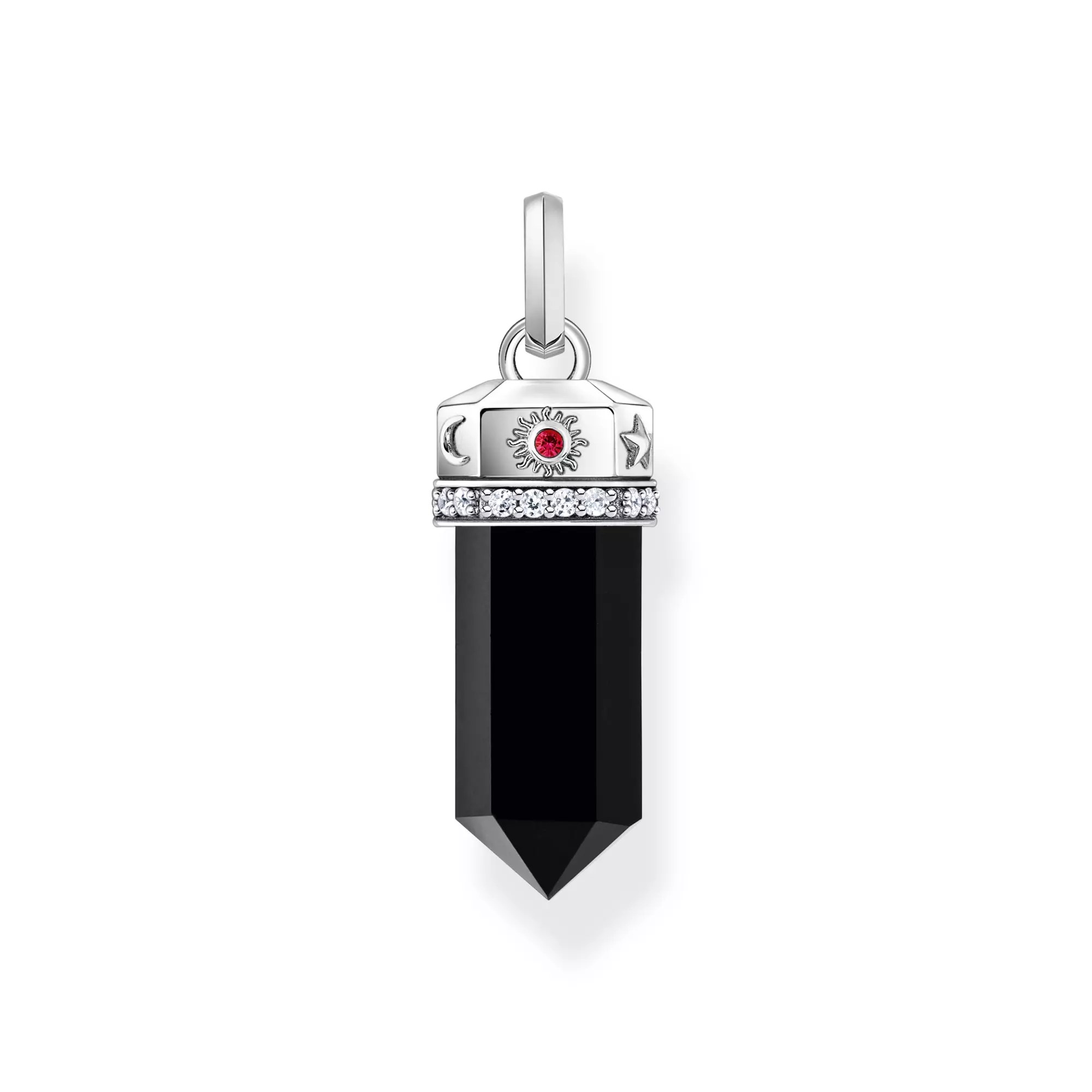 Thomas Sabo Anhänger - Silber geschw. & Onyx & Zirkonia - Schwarz - Pendel