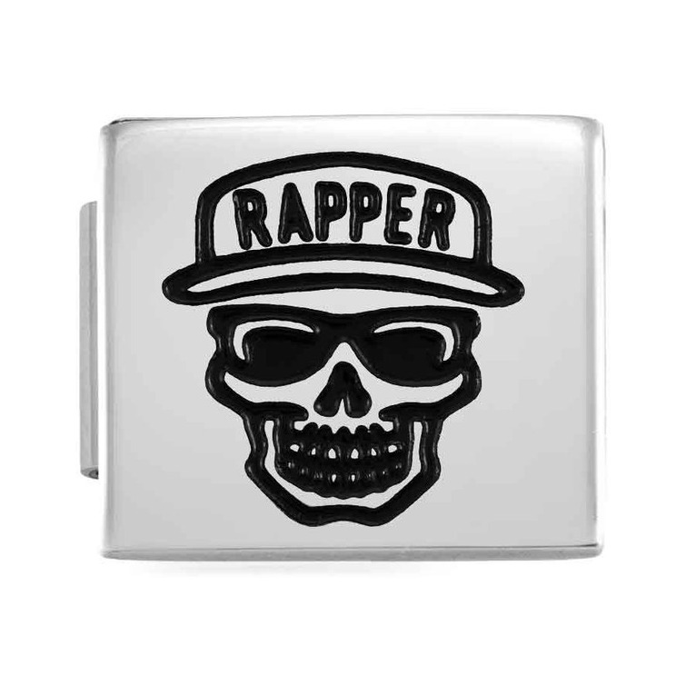 Nomination Composable Glam Charm Totenkopf Rapper - Edelstahl