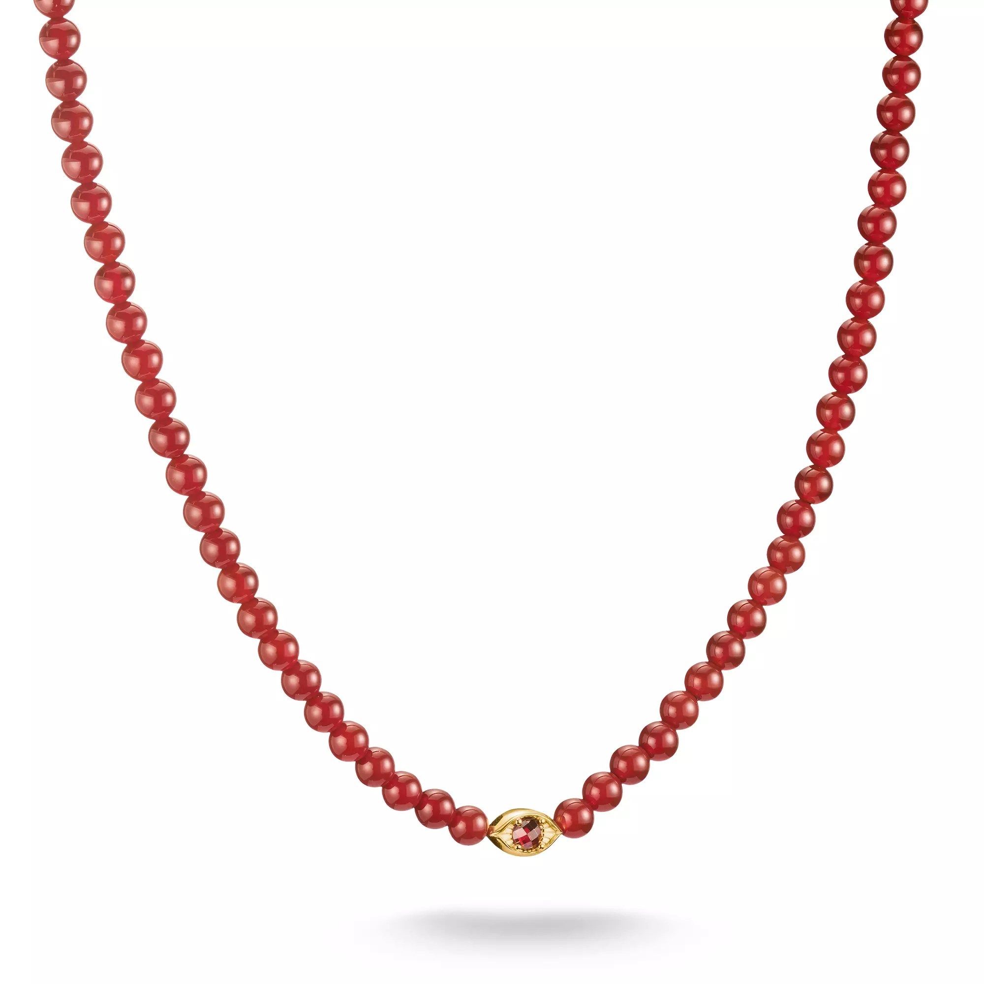 Thomas Sabo ELYNDRA Kette 55 cm - 750/- Gold auf Silber & Zirkonia - Rot – Ansicht 2