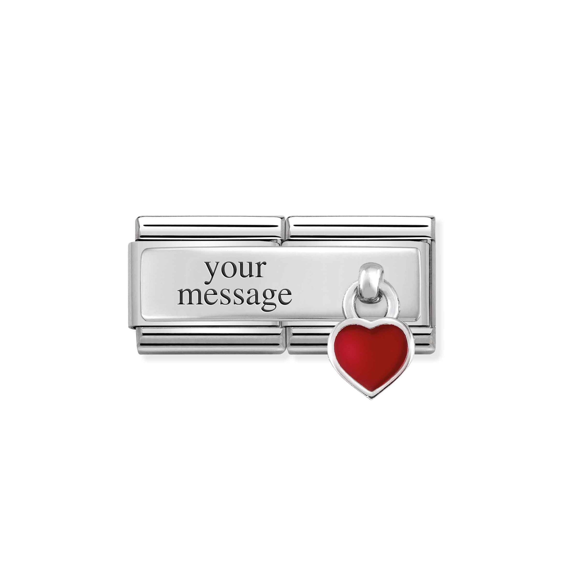 Nomination Composable Classic Charm Herz rot - Edelstahl, Sterling Silber, Emaille – Ansicht 5