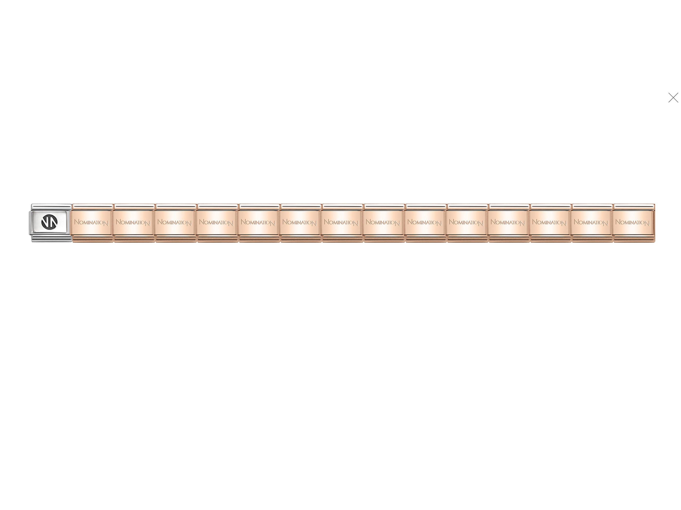 Nomination Grundarmband CLASSIC - ROSÉGOLD - 14 Elemente - Edelstahl - mit Markenelement - 530301 SI 011 - 14 cm