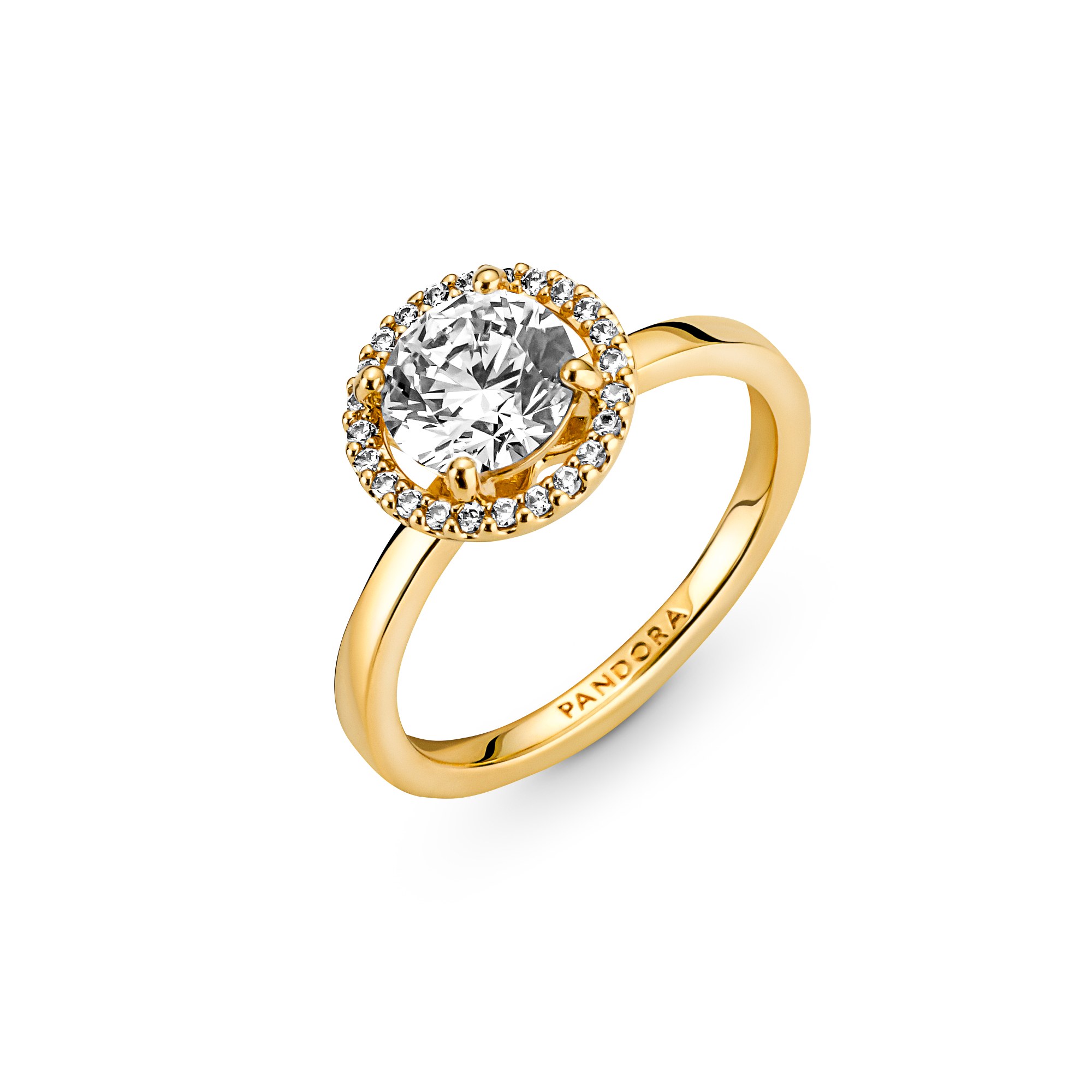 Pandora Funkelnder Runder Strahlenkranz Ring - Gelbgold-Vergoldung Zirkonia – Ansicht 4