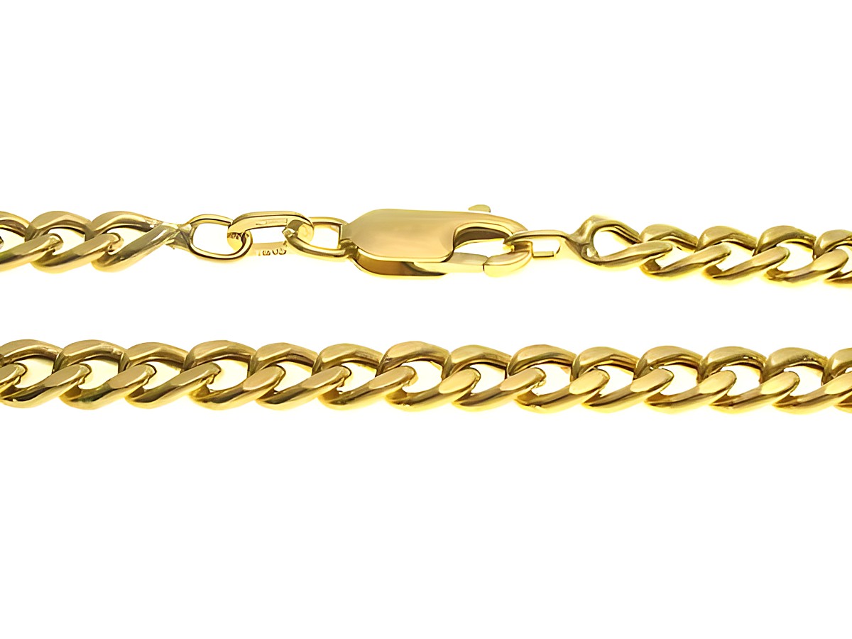 Goldkette Panzerkette aus Gold 333, 42 cm lang, gefertigt vom Juwelier Harnisch, mit hochwertigem Verschluss, ideal für eleganten Schmuck.