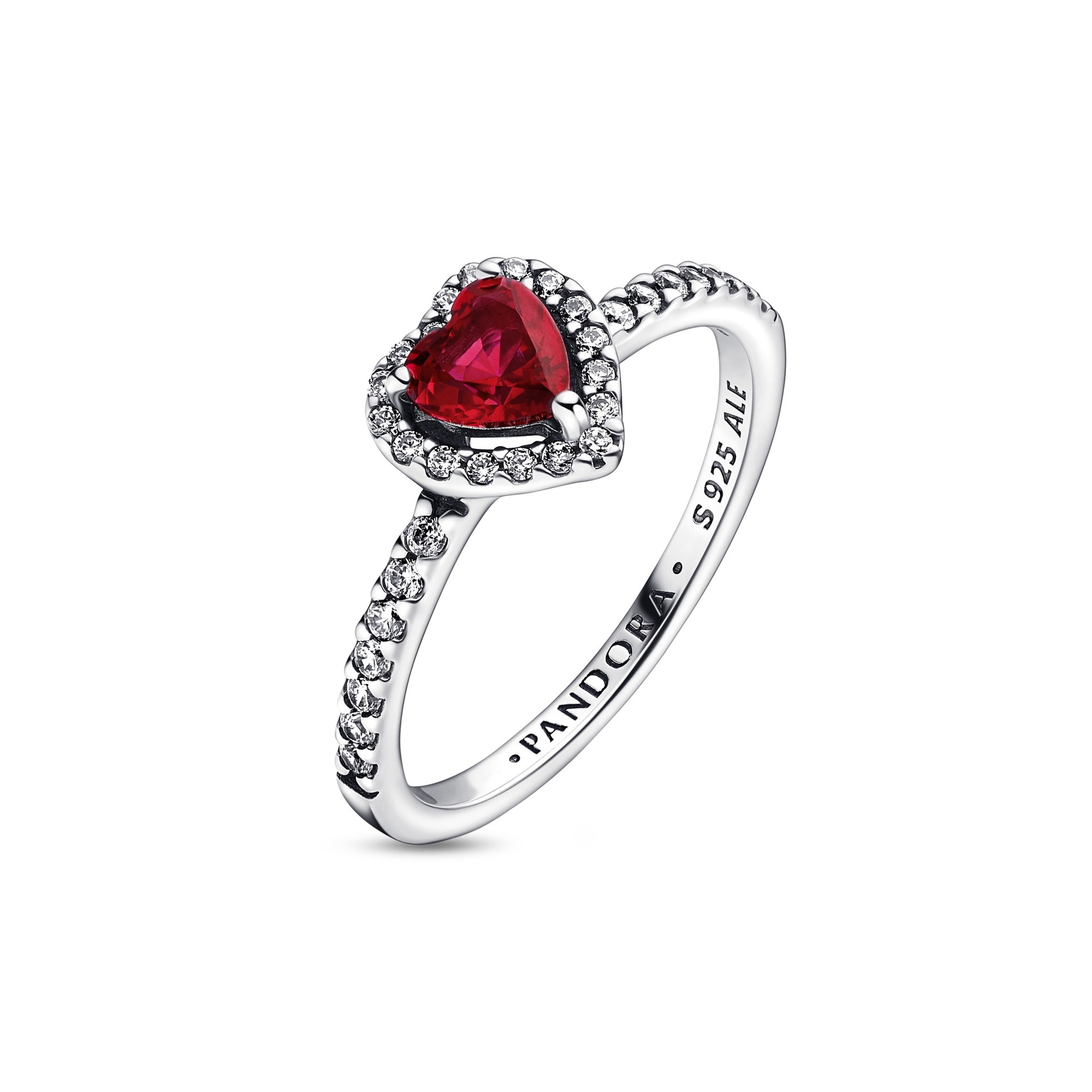 Pandora Ring - rotes Herz der Liebe - Silber - Kristall Rot Ansicht 2 – Ansicht 2