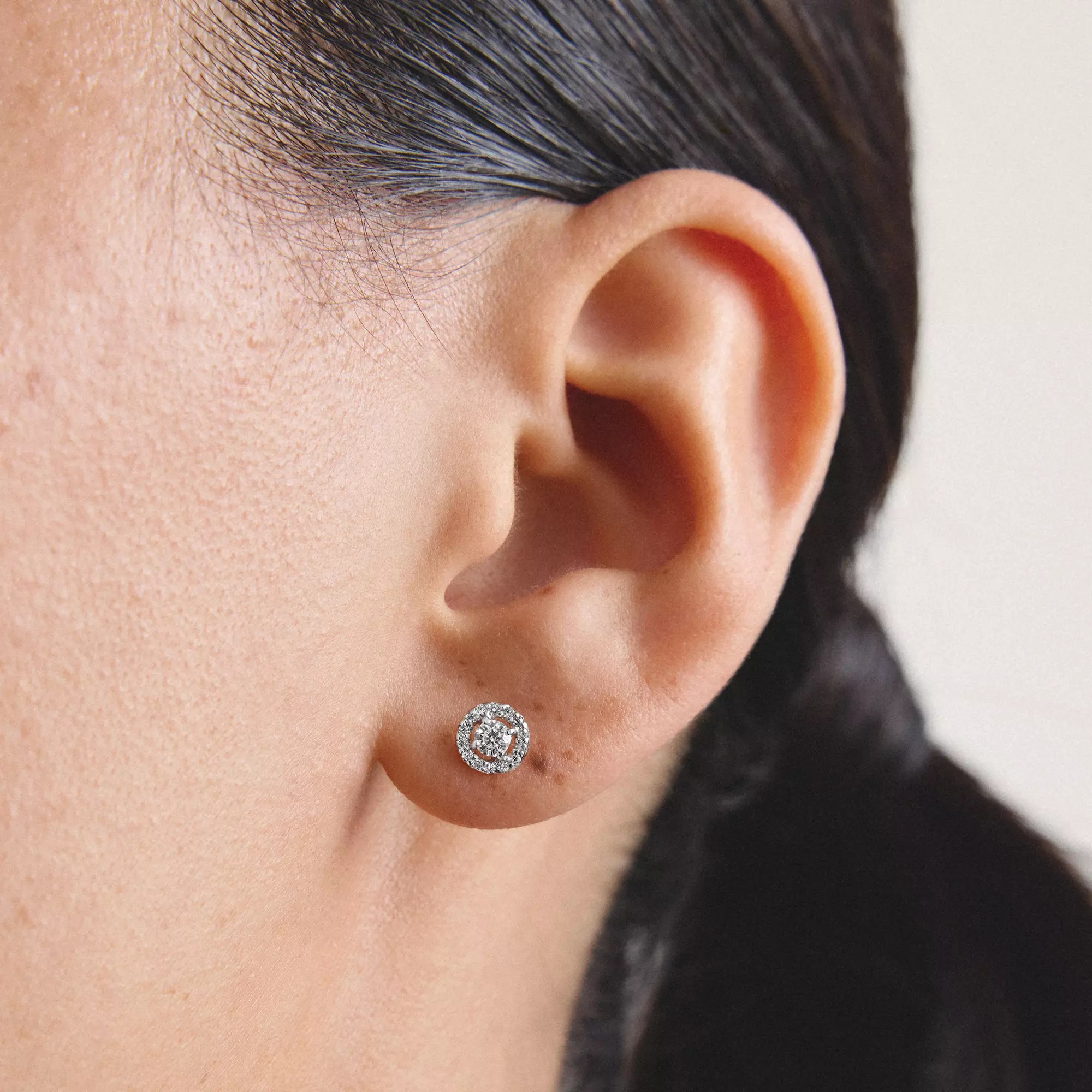 Thomas Sabo Ohrstecker mit weißem Zirkonia im Brillantschliff – Silber – Ansicht 4