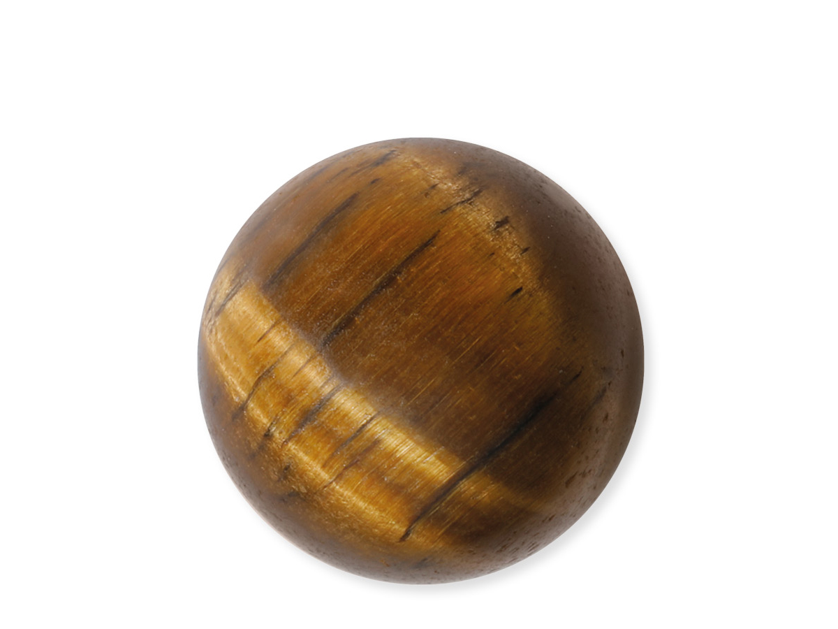Engelsrufer ERS-HEAL-TE-XS HEAL Powerful Stone - Kraftstein - Tigerauge Perle - 12 mm Gr. XS Runder Tigerauge Kraftstein mit einer Größe von 12 mm, glänzende Oberfläche in warmen Gold- und Brauntönen, für spirituelle Anwendungen und zur Steigerung der Energie.