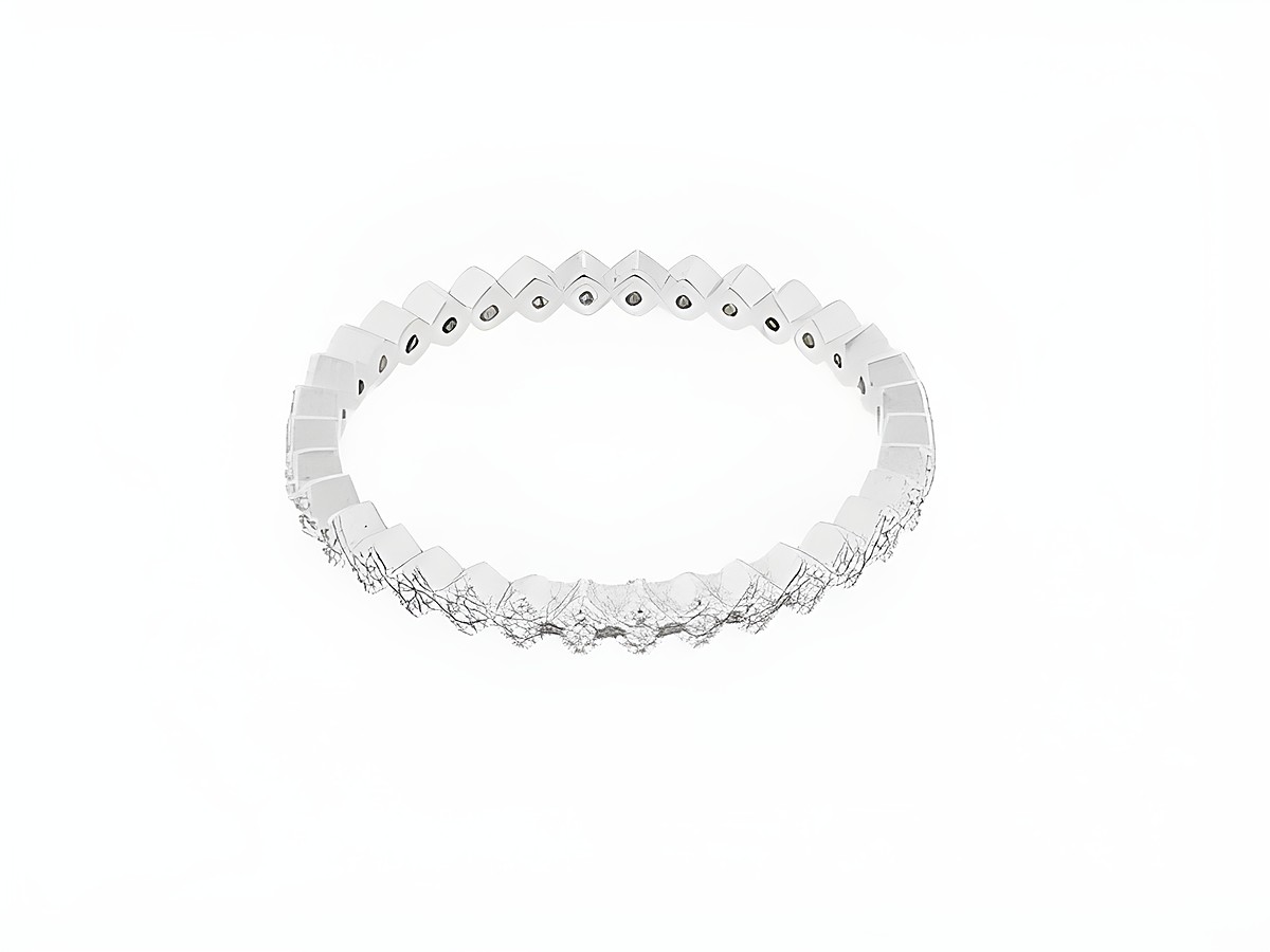 Silber Ring aus Sterling Silber, modern und zart, besetzt mit Zirkonia, Größe 50, Hersteller Juwelier Harnisch, elegantes Design ideal für besondere Anlässe.