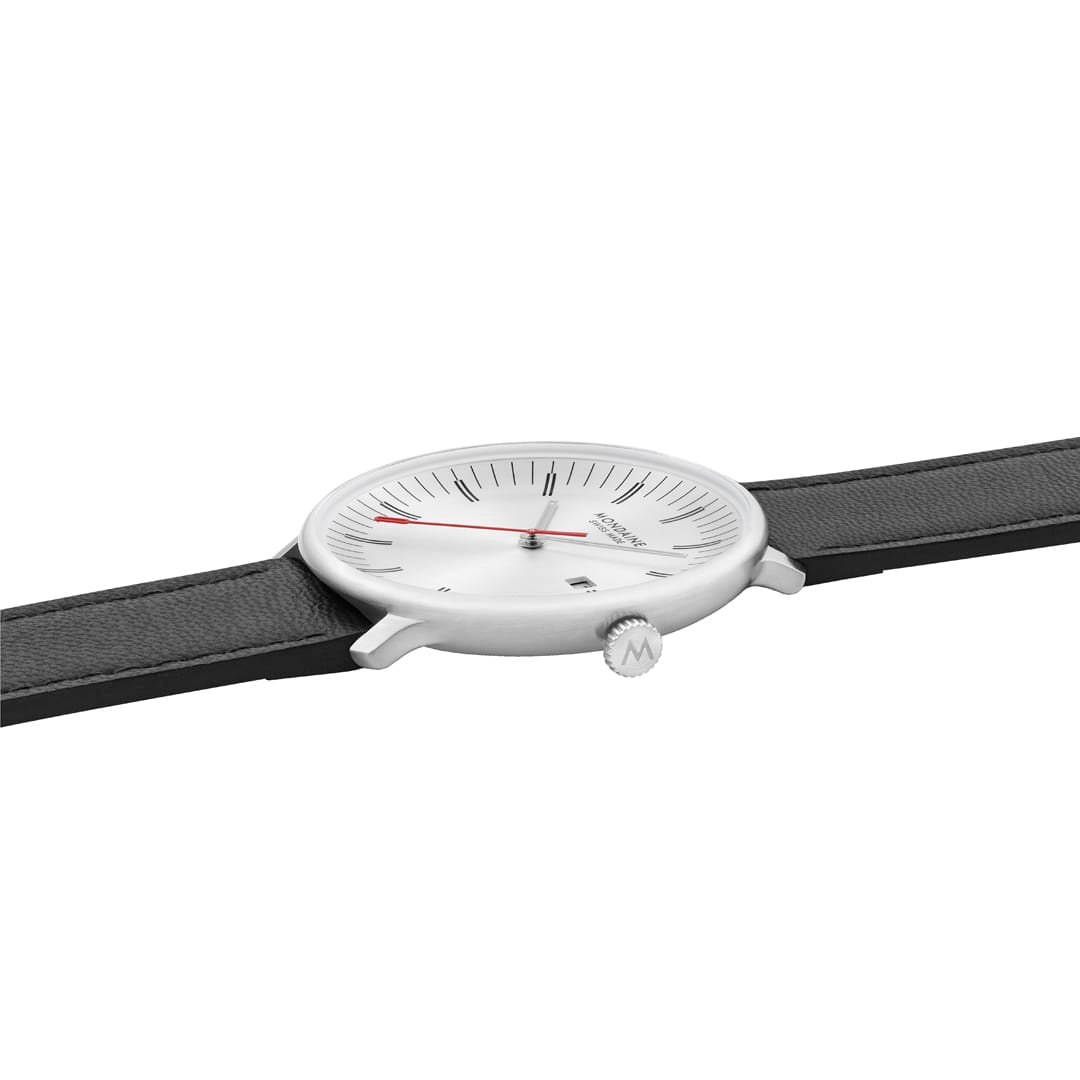 Mondaine Uhr - Doppio - Schwarz - 41 mm – Ansicht 4
