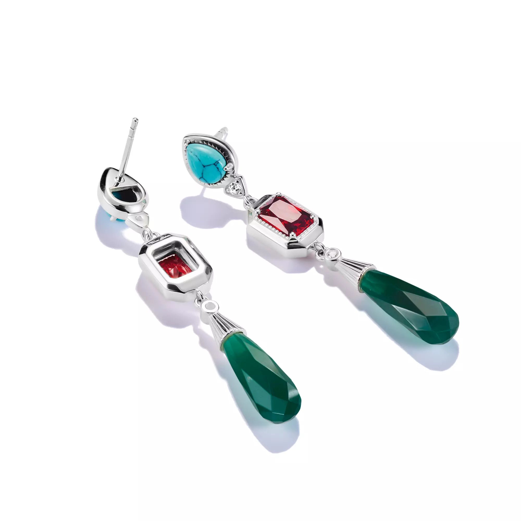 Thomas Sabo Ohrringe bunte Steine ELYNDRA Silber – Zirkonia – Ansicht 4