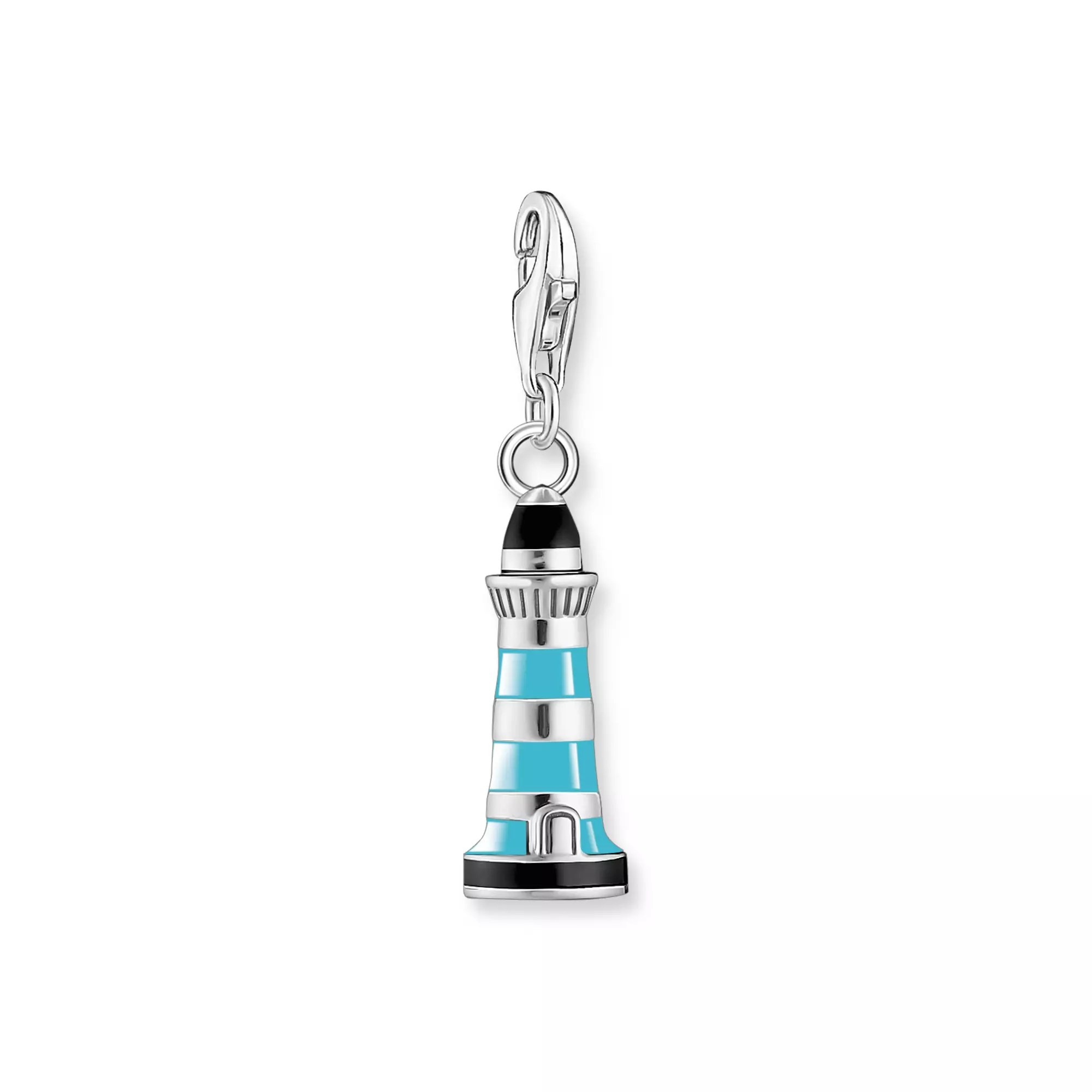 Thomas Sabo Charm-Anhänger - Leuchtturm - Silber & Emaille - mehrfarbig