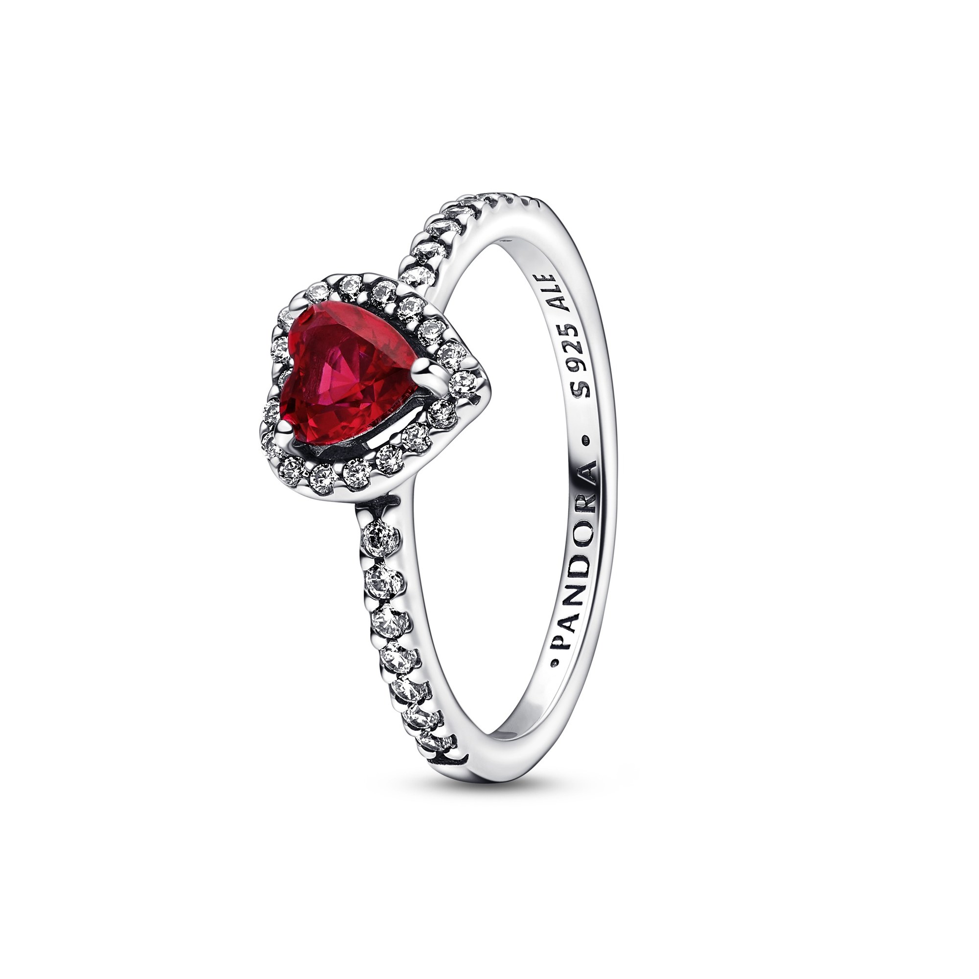 Pandora Ring - rotes Herz der Liebe - Silber - Kristall Rot