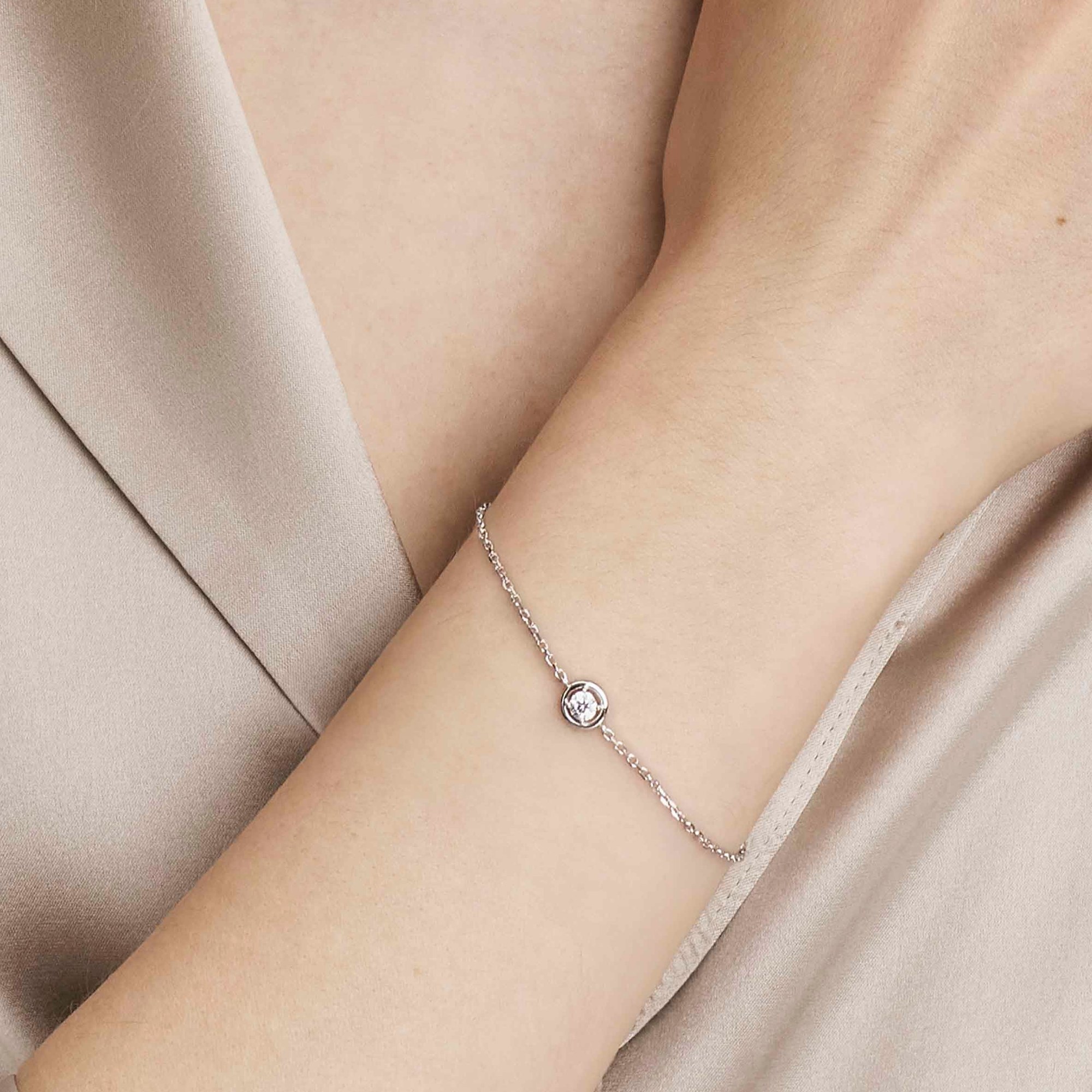 Nomination Sterling Silber - Kreis - rhod. Armband - Cosmiclove 15-19 cm – Ansicht 2