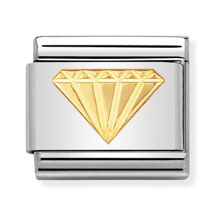 Nomination Composable Classic Charm Good Luck - Edelstahl, Gelbgold