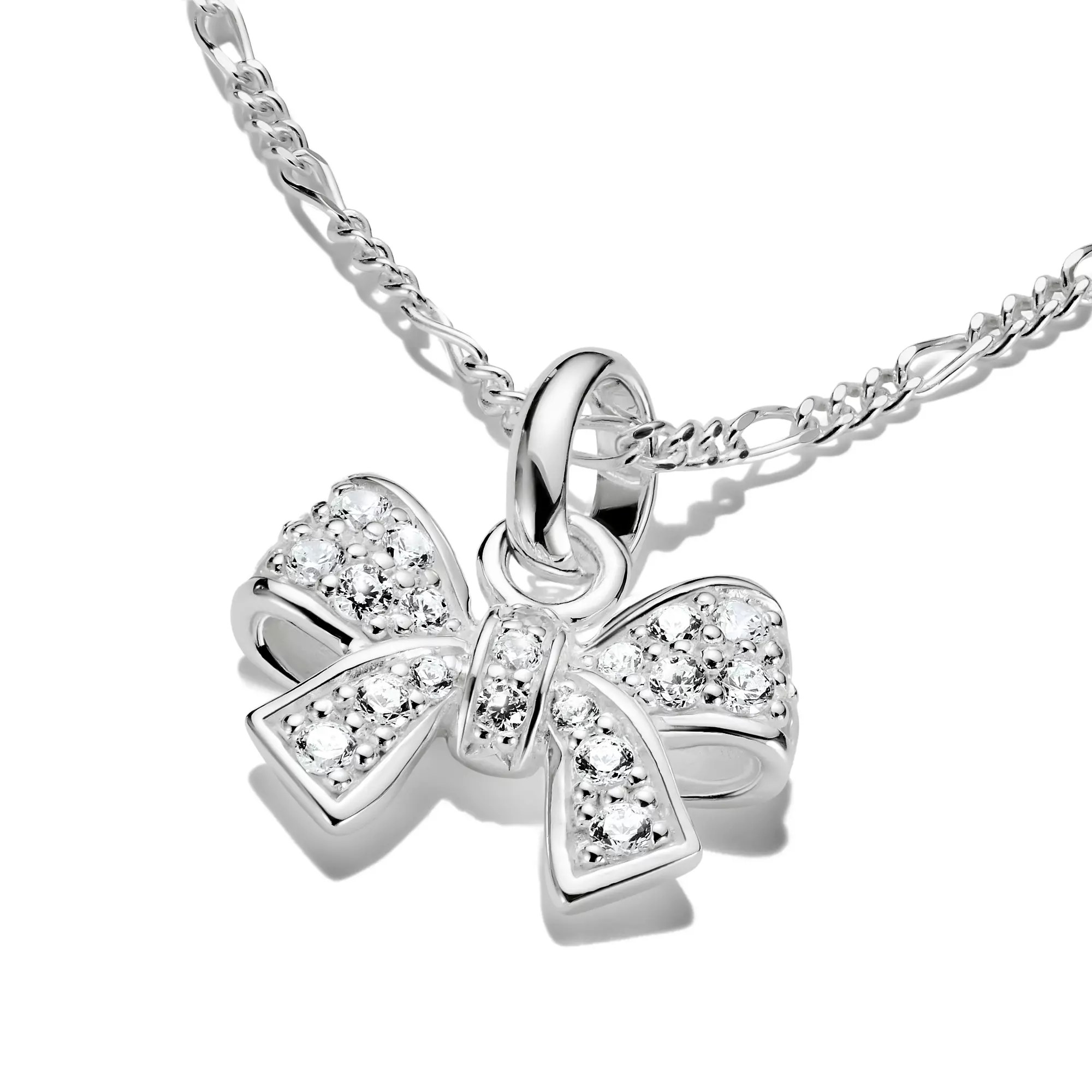 Thomas Sabo Connect - Romantische Schleife - Charm mit Öse - Silber + Zirkonia – Ansicht 3