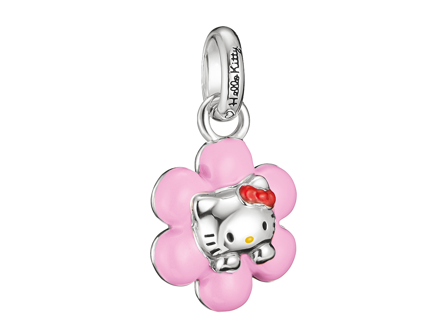 Thomas Sabo Hello Kitty CC1358-M06-9 - Charm-Anhänger - versilbert & Emaille - pink