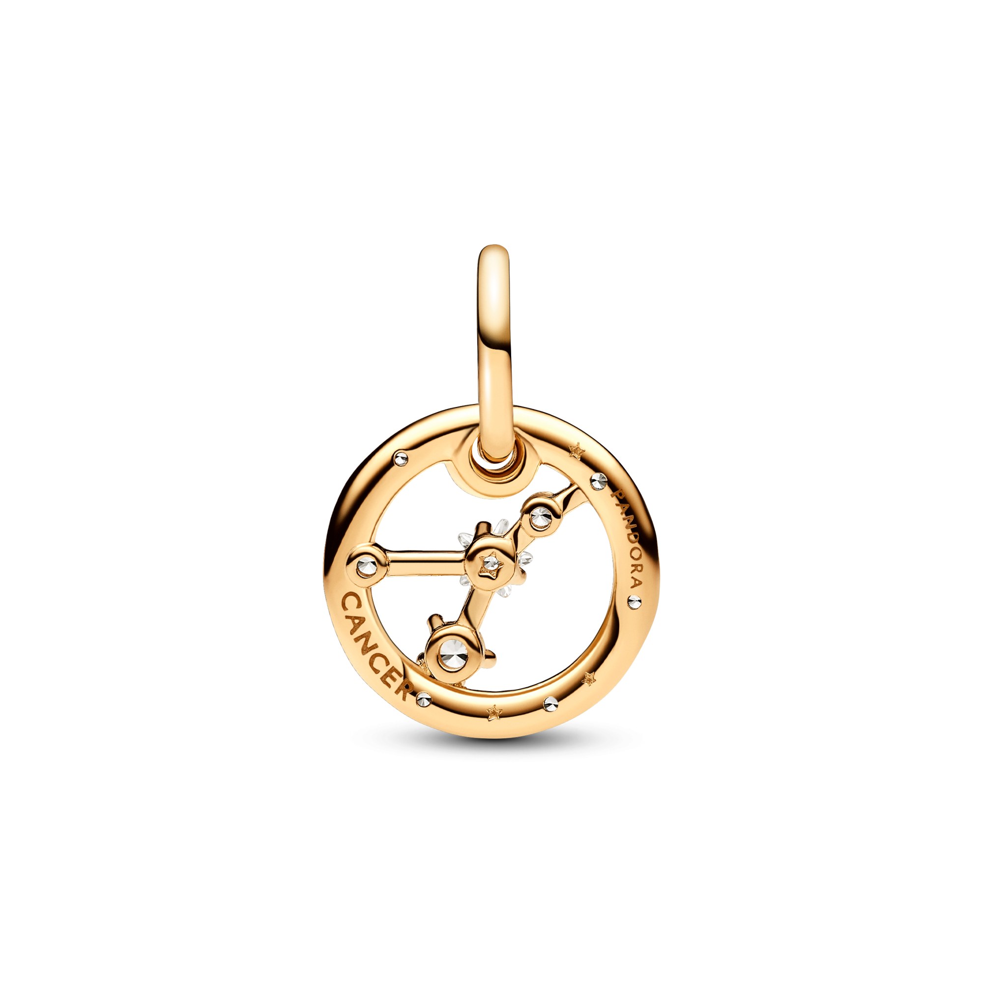 Pandora Sternzeichen Krebs Charm-Anhänger - Gelbgold Vergoldung - Zirkonia – Ansicht 3