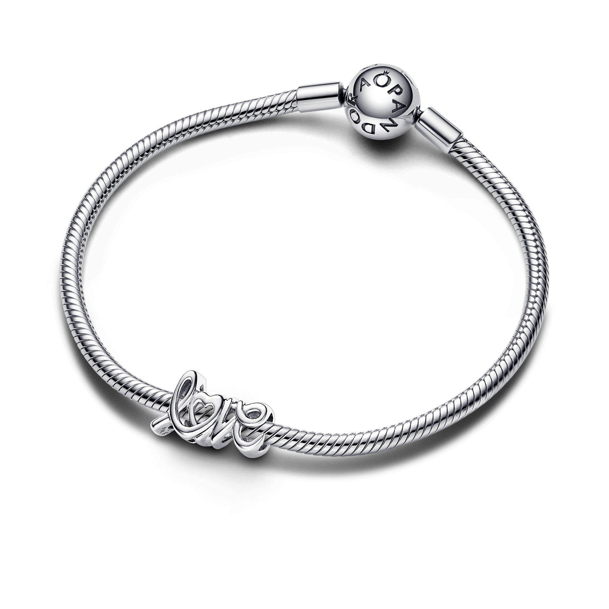 Pandora Handgeschriebene Liebe Charm - Sterling Silber Ansicht 3 – Ansicht 3