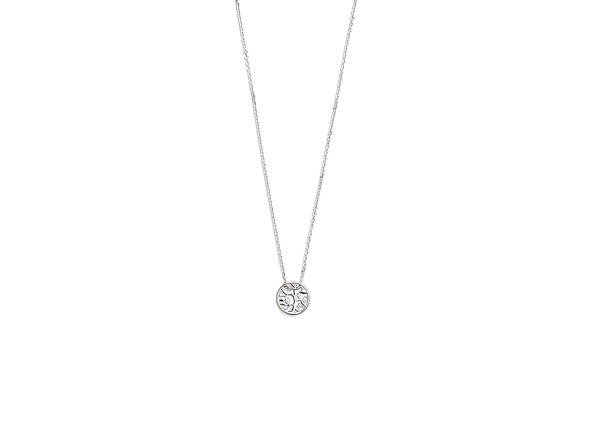 Sterling Silber Kette XS3565 von Xenox mit Anhänger in Form eines Lebensbaums. Ankerkette in der Länge von 40 bis 45 cm, elegant und zeitlos.