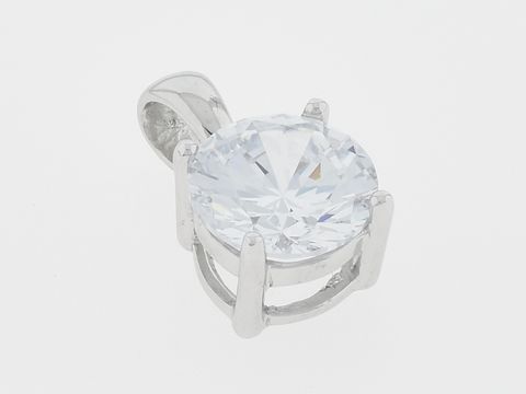 Silber Anhänger - Rund - Silber - strahlend - Zirkonia klar, Hersteller: Juwelier Harnisch, Zirkonia. eleganter und funkelnder Anhänger aus Silber mit klarem Zirkonia.