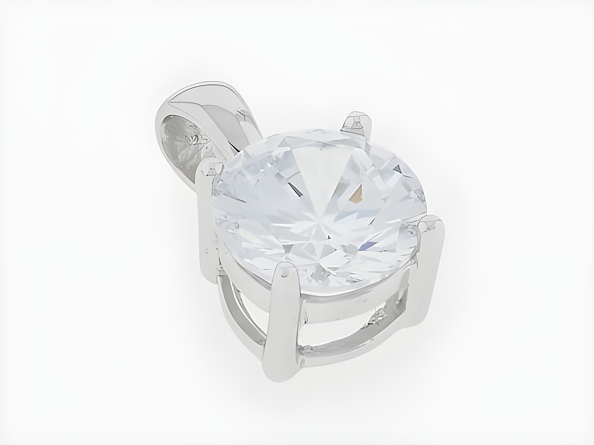 Silber Anhänger - Rund - Silber - strahlend - Zirkonia klar, Hersteller: Juwelier Harnisch, Zirkonia. eleganter und funkelnder Anhänger aus Silber mit klarem Zirkonia.