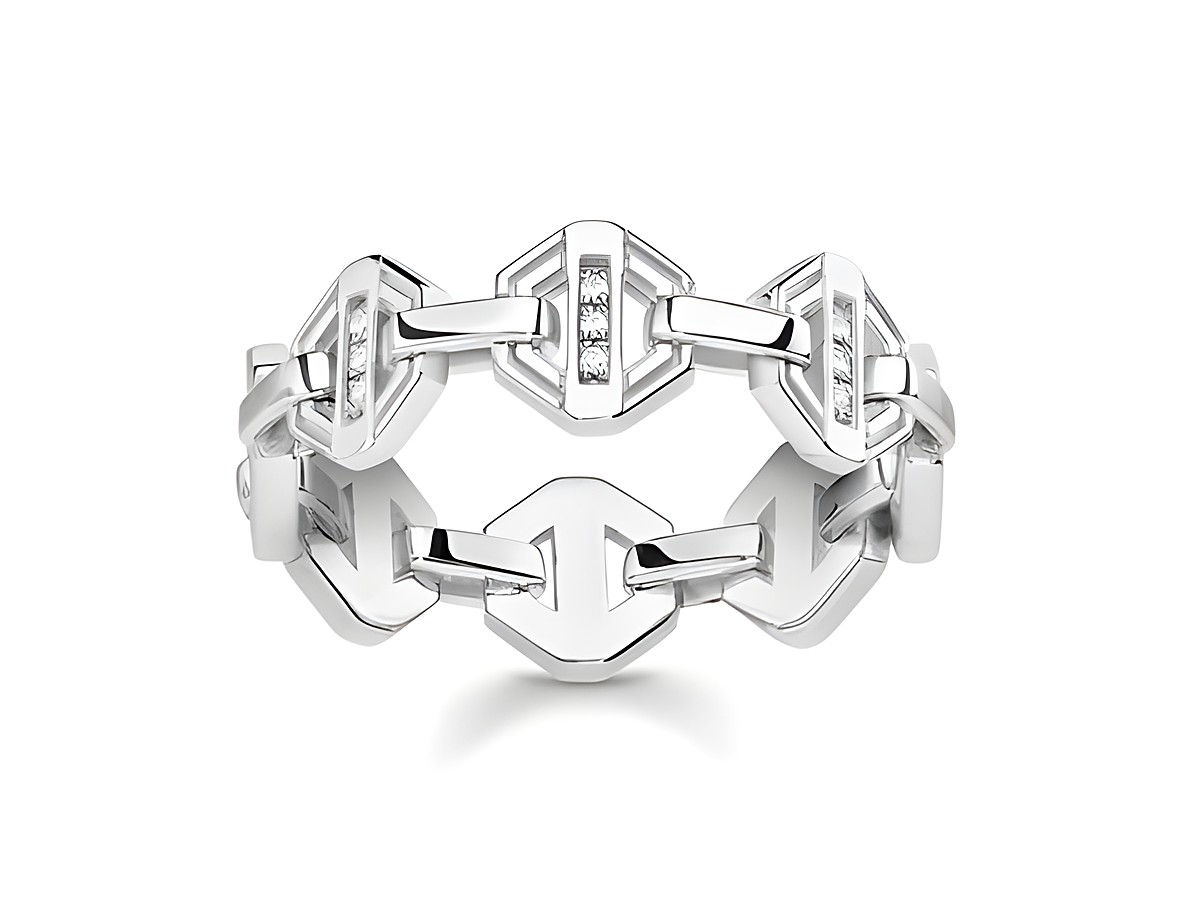 Eleganter Thomas Sabo Ring in Größe 54 D_TR0037-725-14-54 aus der Glam & Soul Kollektion mit modernen Designelementen und funkelnden Details.