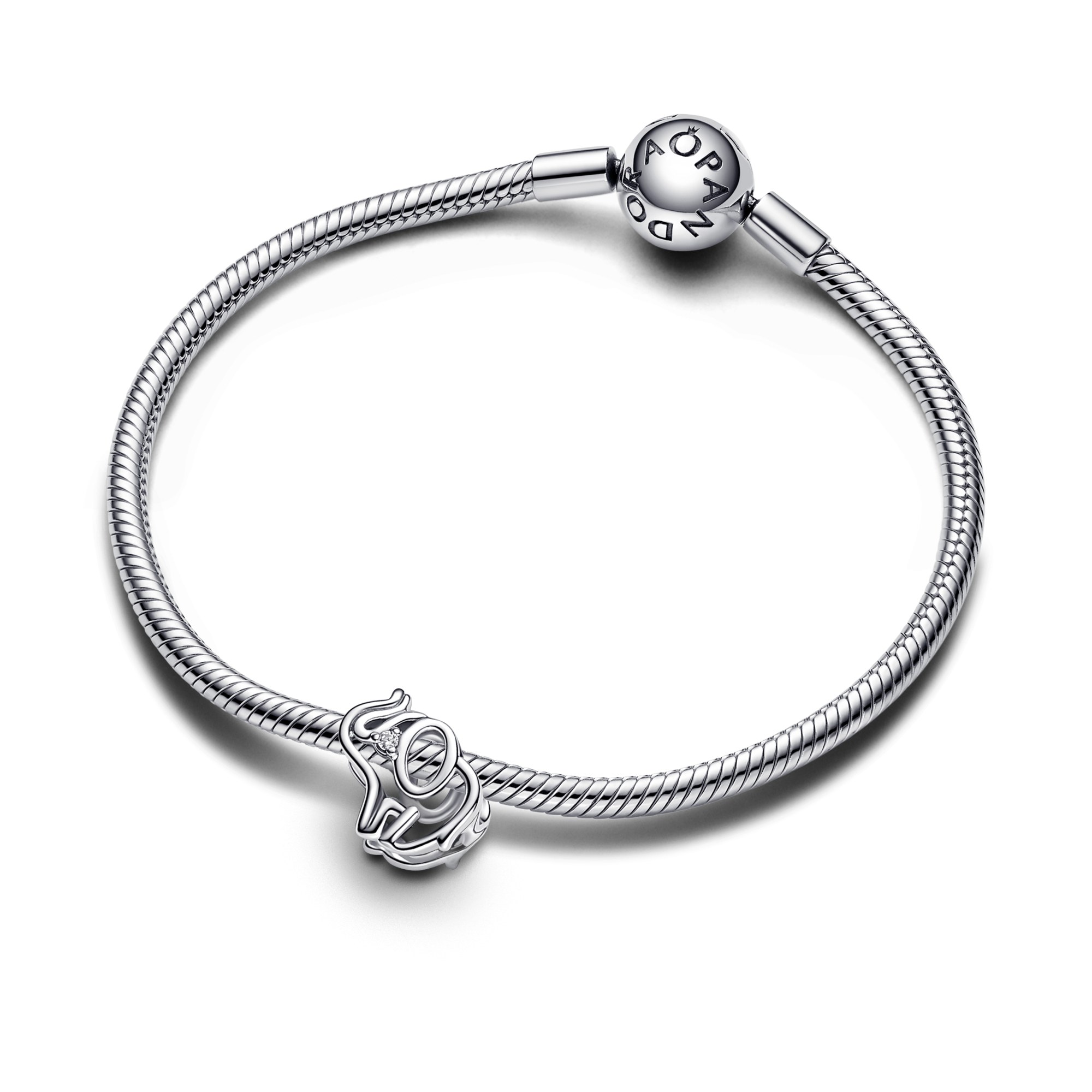 Pandora Offen gearbeitetes Elefanten Charm - Sterling Silber - Zirkonia klar – Ansicht 2