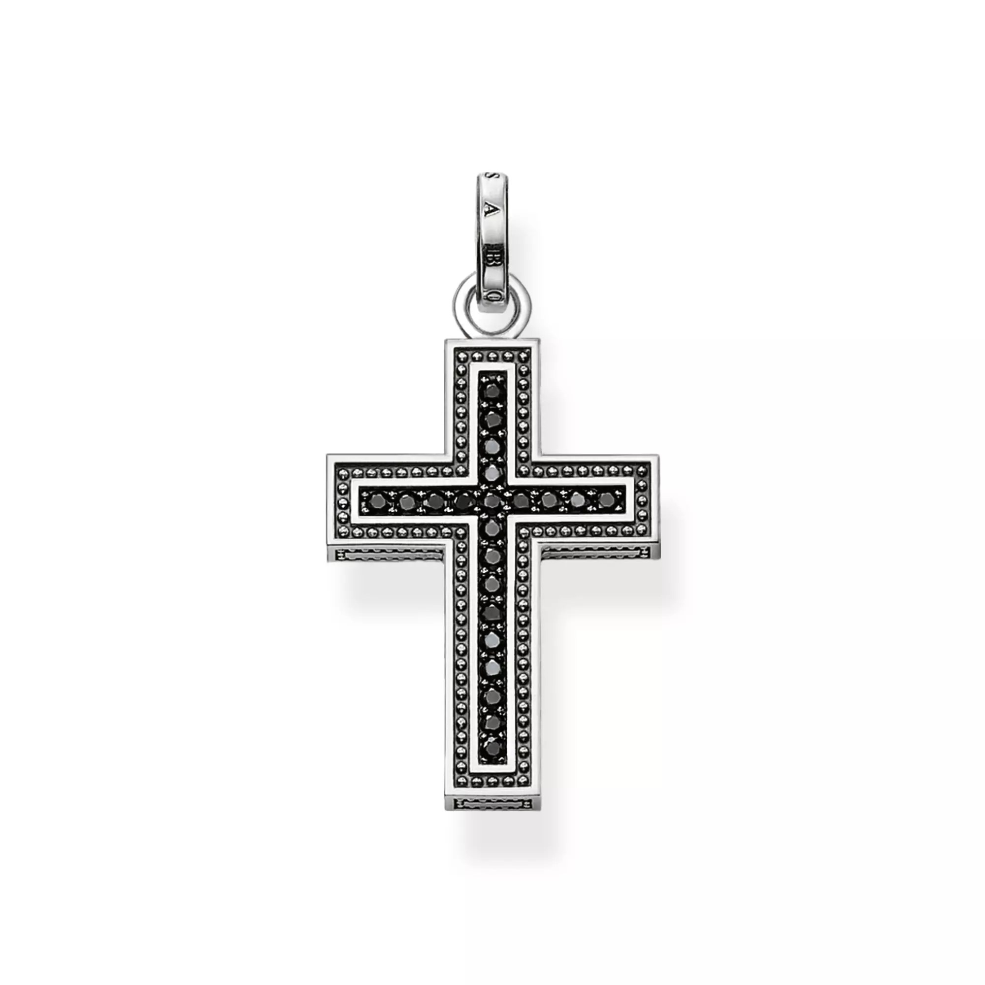 Thomas Sabo Anhänger schwarzes Kreuz Pavé – Silber – Zirkonia