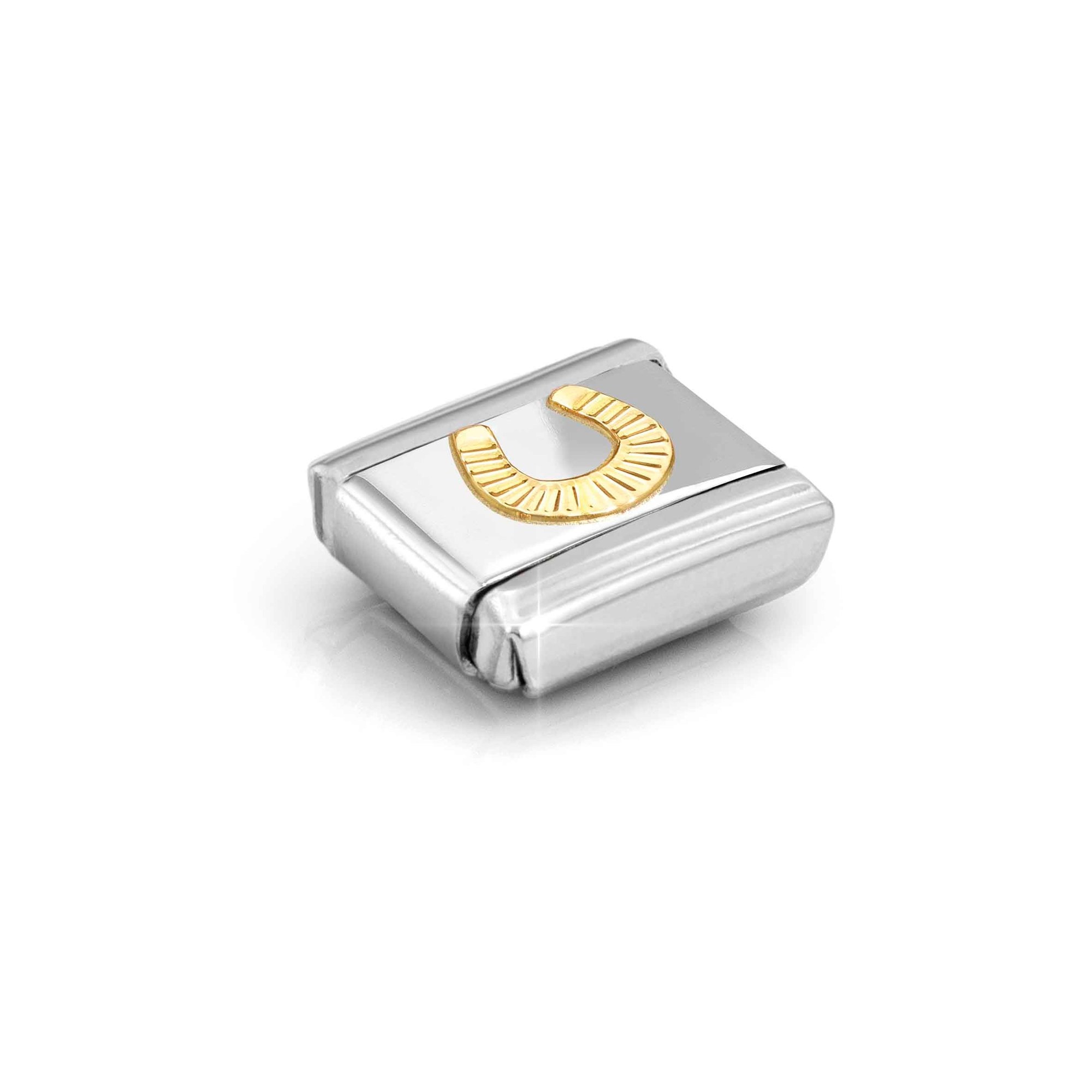 Nomination Composable Classic Charm Hufeisen - Edelstahl, Gold 750 Gelbgold, diamantiert – Ansicht 3