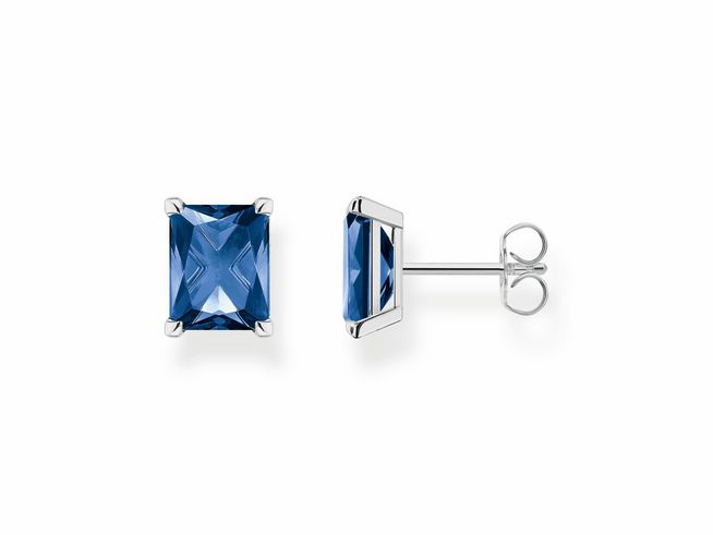 Ohrstecker von Thomas Sabo H2201-699-1 aus Sterlingsilber mit einem blauen Glas-Keramik Stein, elegant und hochwertig, perfekt für besondere Anlässe oder den Alltag.