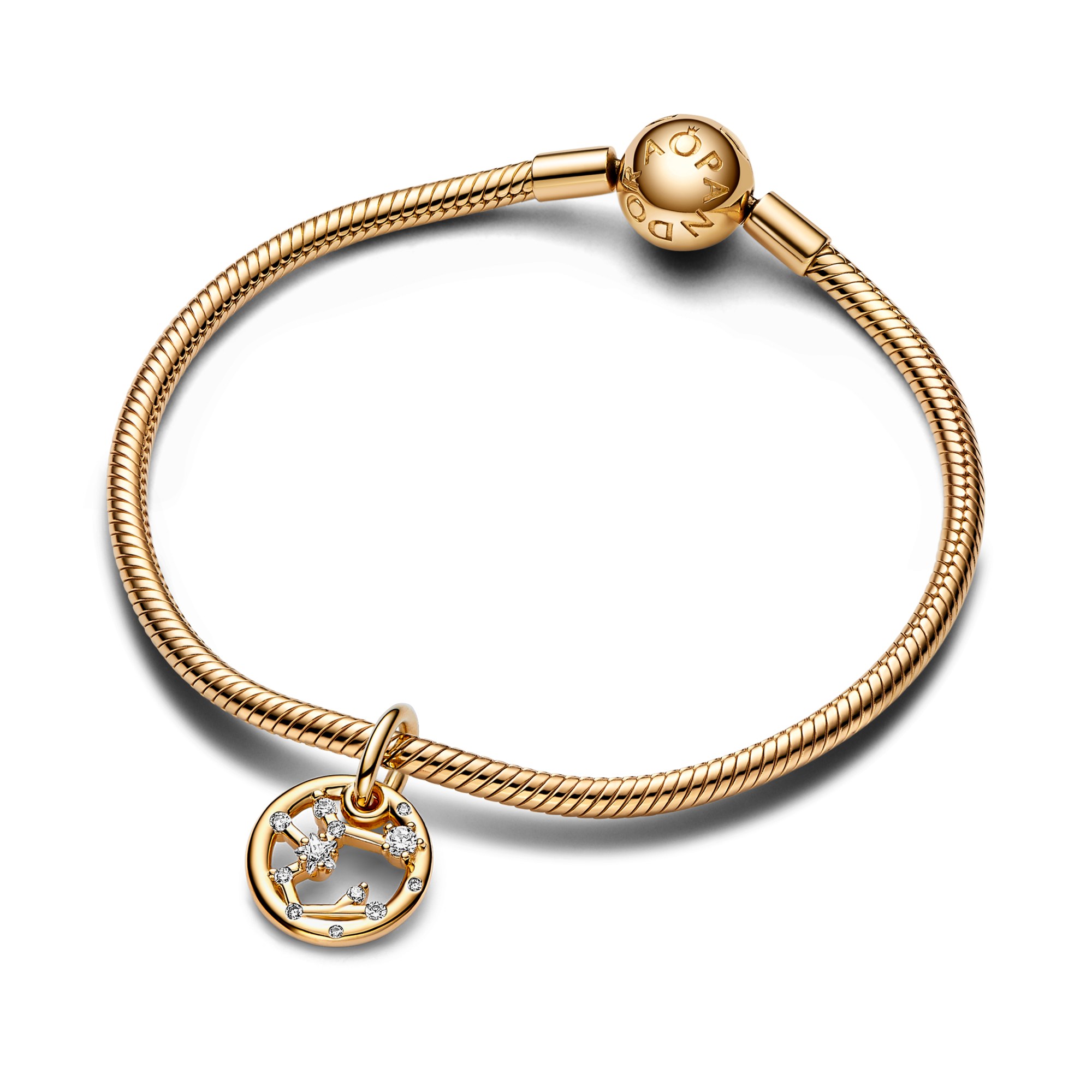 Pandora Sternzeichen Schütze Charm-Anhänger - Gelbgold Vergoldung - Zirkonia – Ansicht 2