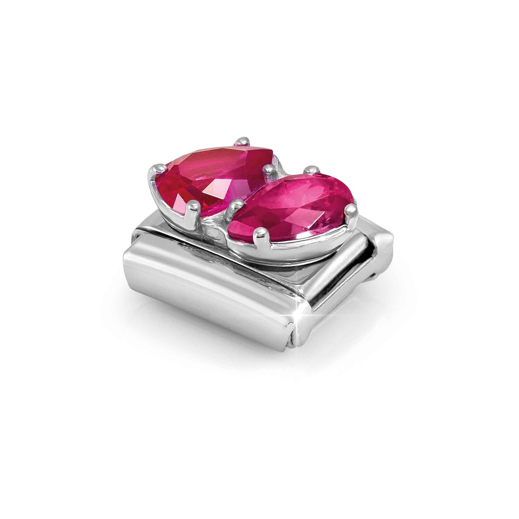 Nomination Classic Sterling Silber charm - 2 Tropfen - Rot – Ansicht 5