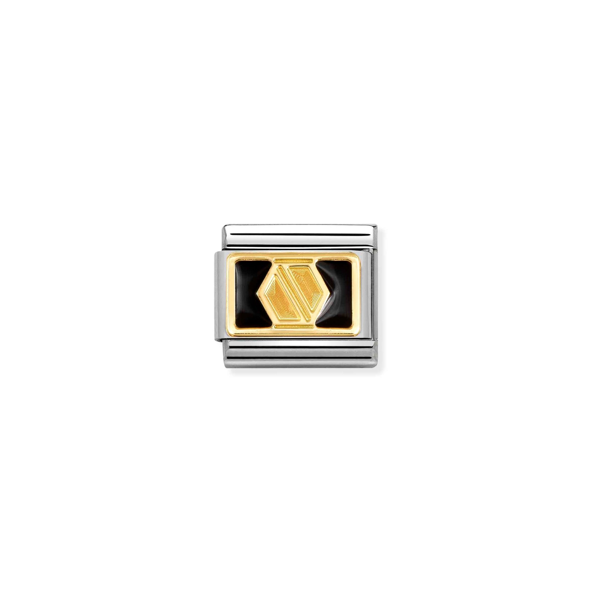 Nomination Schraube auf Schwarz Element - Classic Gold – Ansicht 2