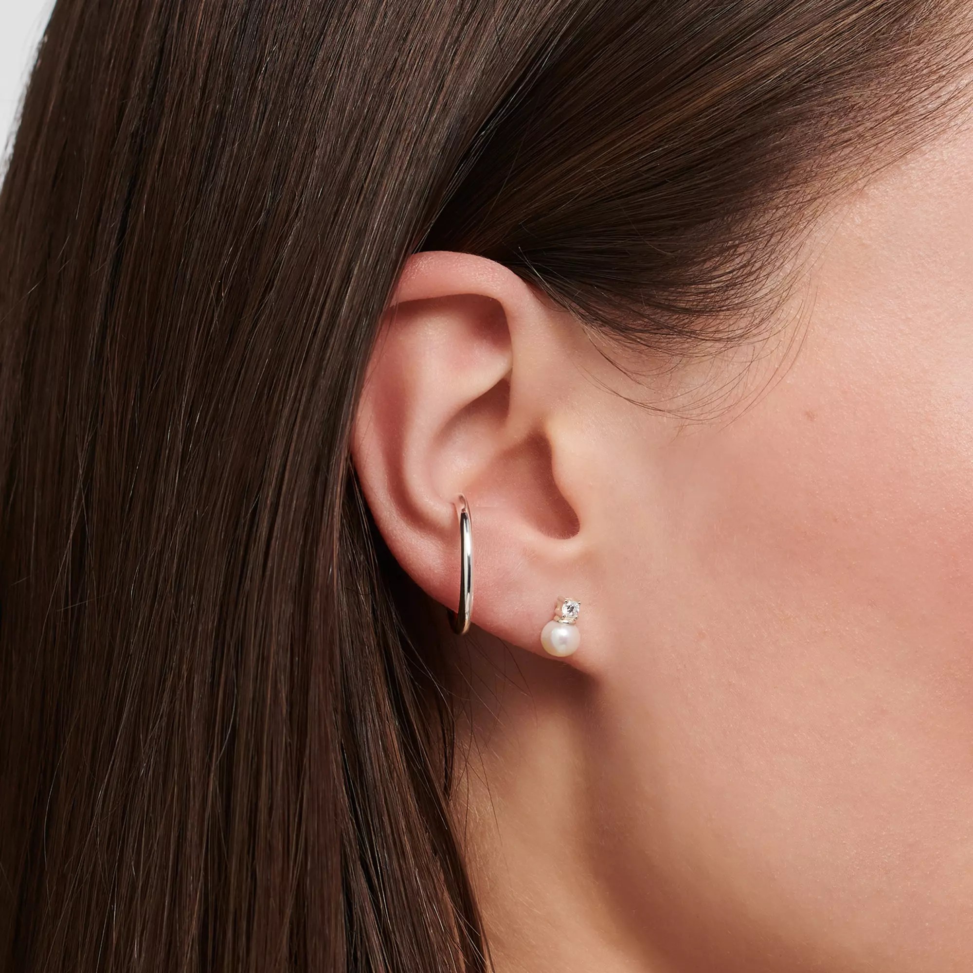 Thomas Sabo Charming Ohrstecker 1 Stück - Sterling Silber + Perle + Zirkonia - weiß – Ansicht 3