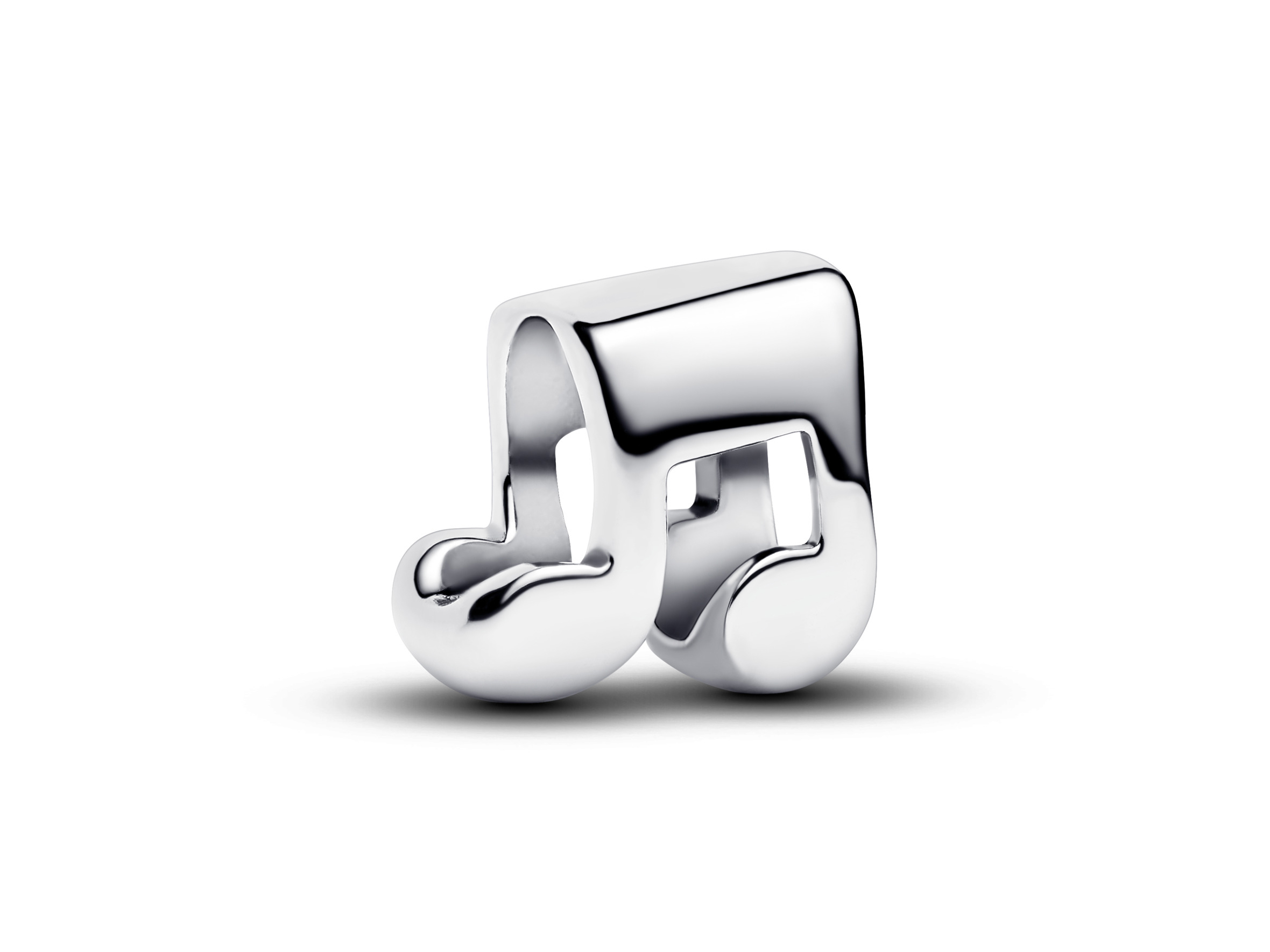 Silberner Charm in Form einer Musiknote von Pandora, Modell 794513C00, neu, glänzende Oberfläche, geeignet für Armbänder und als modisches Accessoire.