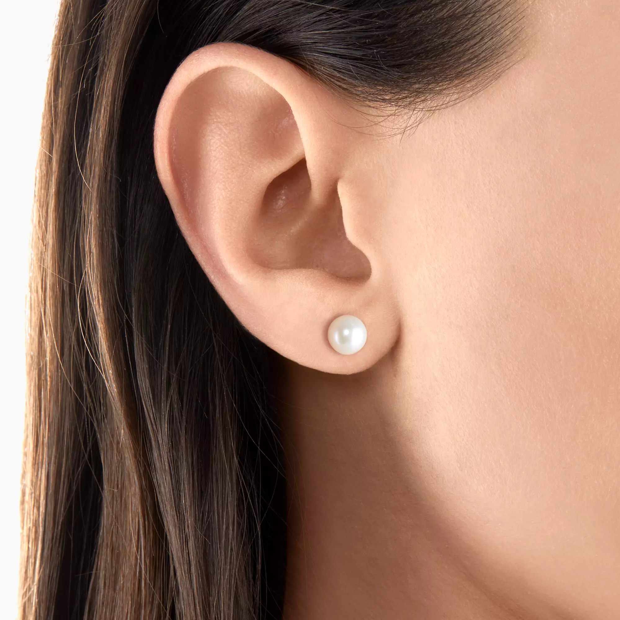 Thomas Sabo Ohrstecker - Sterling Silber - verg. Gelbgold + Süßwasserzuchtperle weiß – Ansicht 2