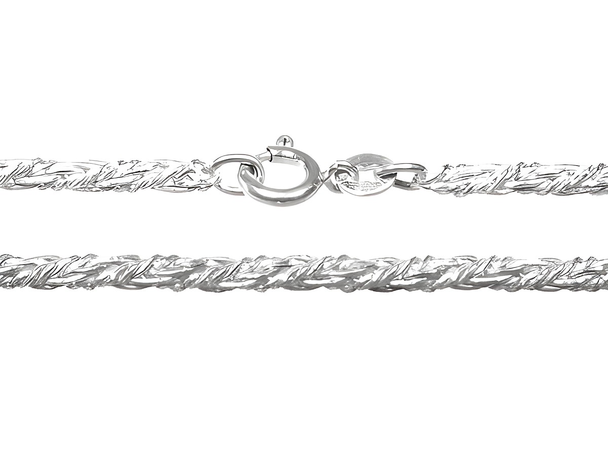 Lange Silberkette von MASH DESIGN, 60 cm, Hersteller Juwelier Harnisch, ab 2mm Dicke, elegante, geflochtene Struktur mit sicherem Verschluss, ideal für stilvolle Akzente.