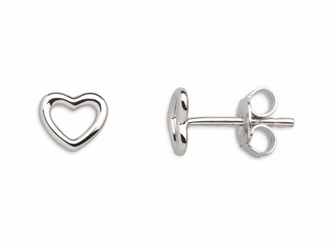 Xenox Sterling Silber Ohrringe XS1759 LOVE STORY-OS im Herzdesign, filigran und modern, idealer Ohrschmuck für jeden Anlass. Eleganter und zeitloser Stil in hochwertigem Silber.