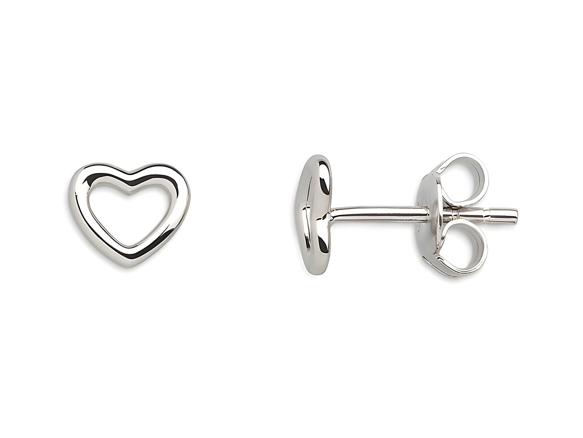 Xenox Sterling Silber Ohrringe XS1759 LOVE STORY-OS im Herzdesign, filigran und modern, idealer Ohrschmuck für jeden Anlass. Eleganter und zeitloser Stil in hochwertigem Silber.