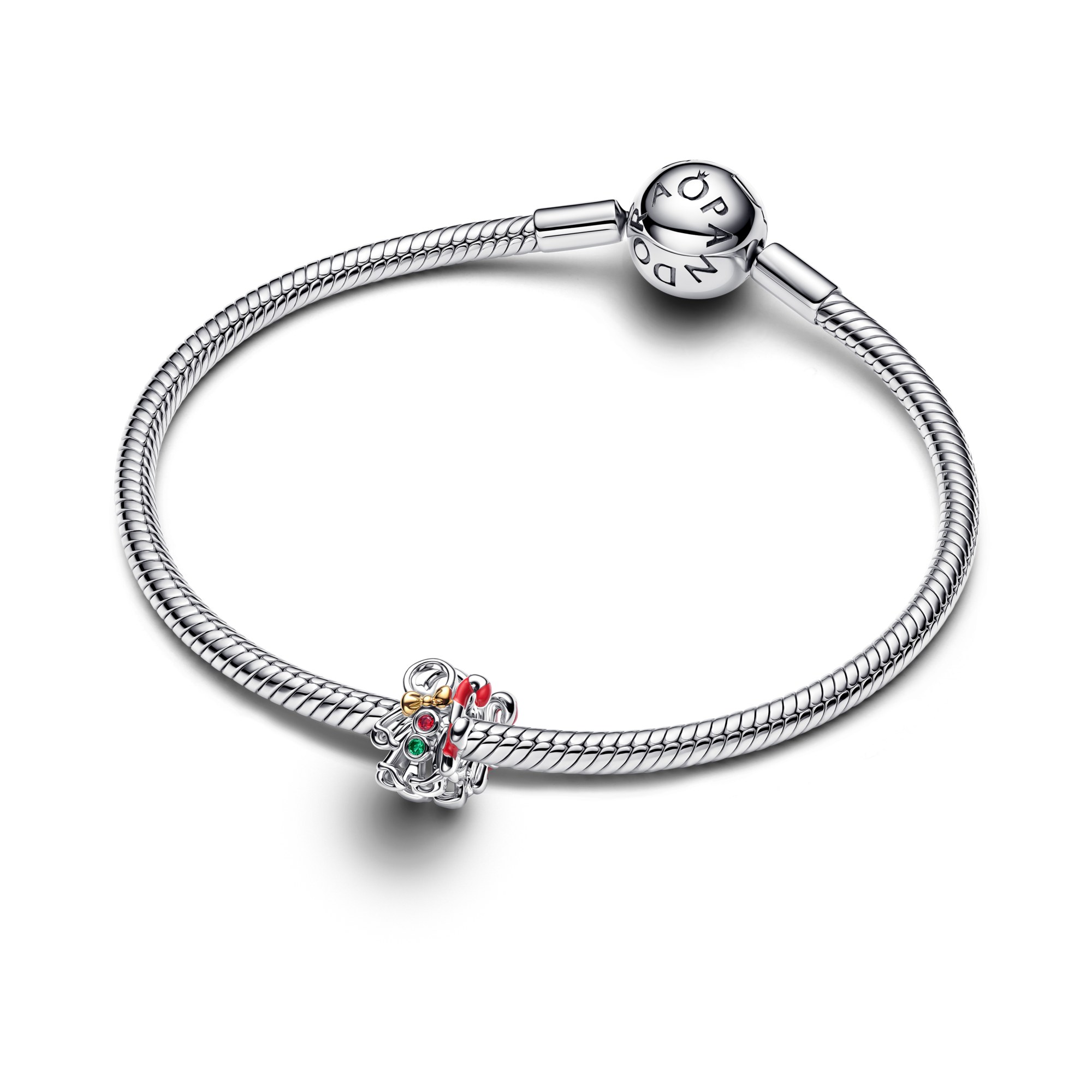 Pandora Moments - Charm Lebkuchenmann - Sterling Silber bicolor – Ansicht 3