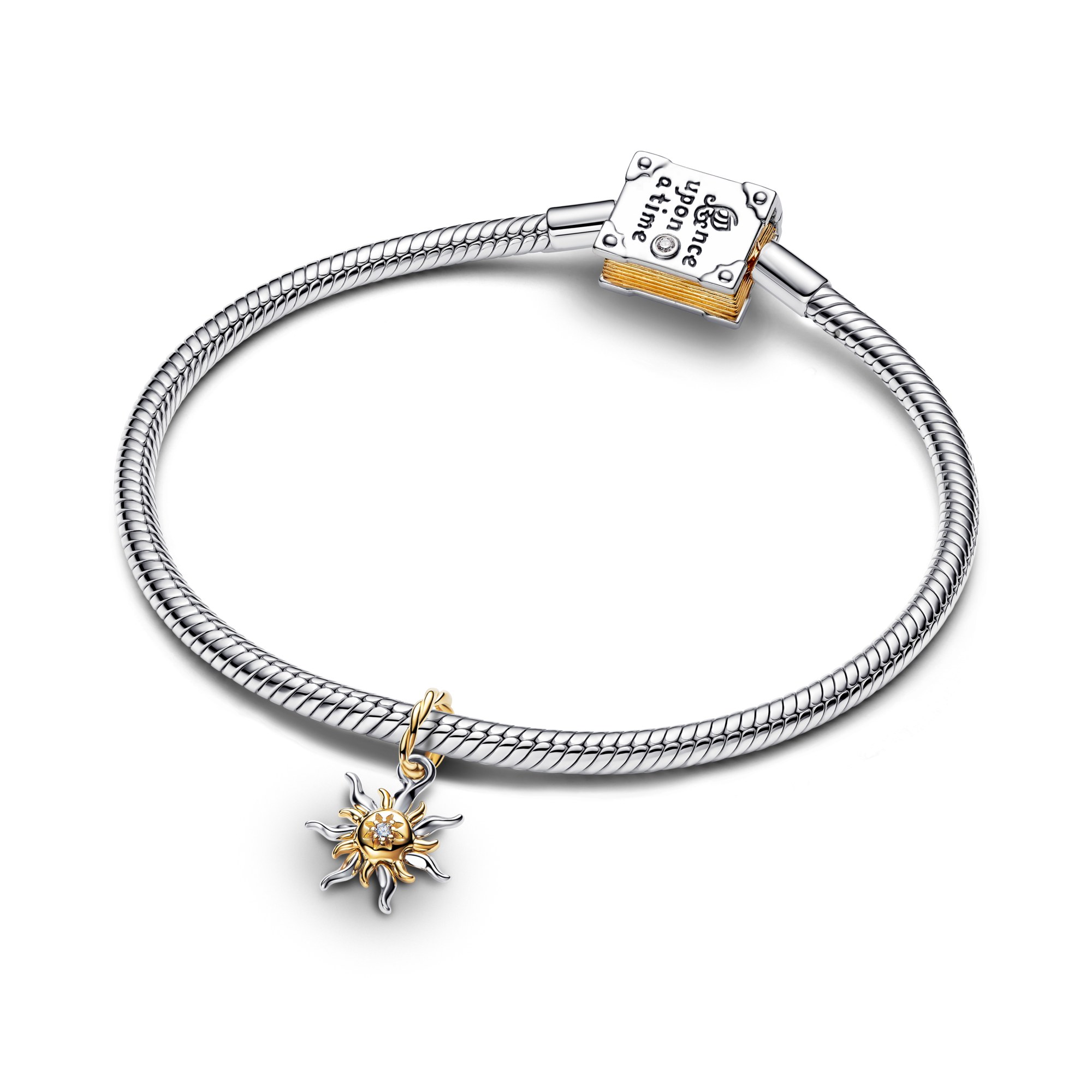Pandora Disney - Hänge-Charm Rapunzel Sonne - Sterling Silber bicolor – Ansicht 2