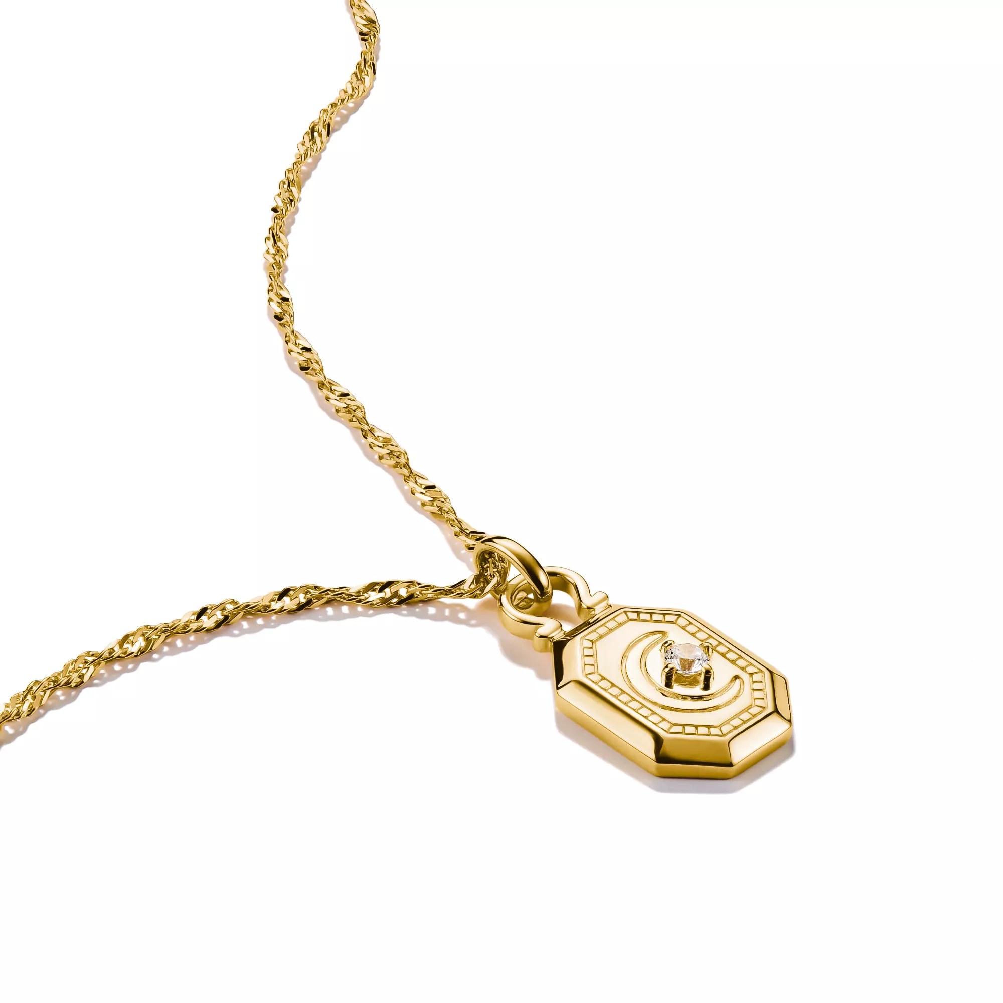 Thomas Sabo Kette Mondkette ELYNDRA 18k Vergoldung – Silber – Zirkonia – 45–50 cm – Ansicht 3