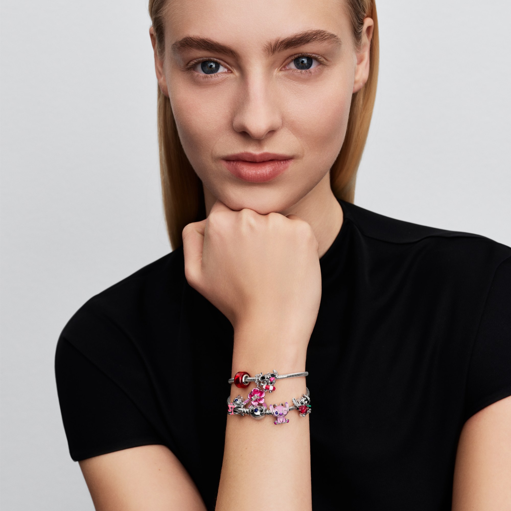 Pandora Disney Stitch Sommer-Spaß charm - Silber - Pink – Ansicht 5