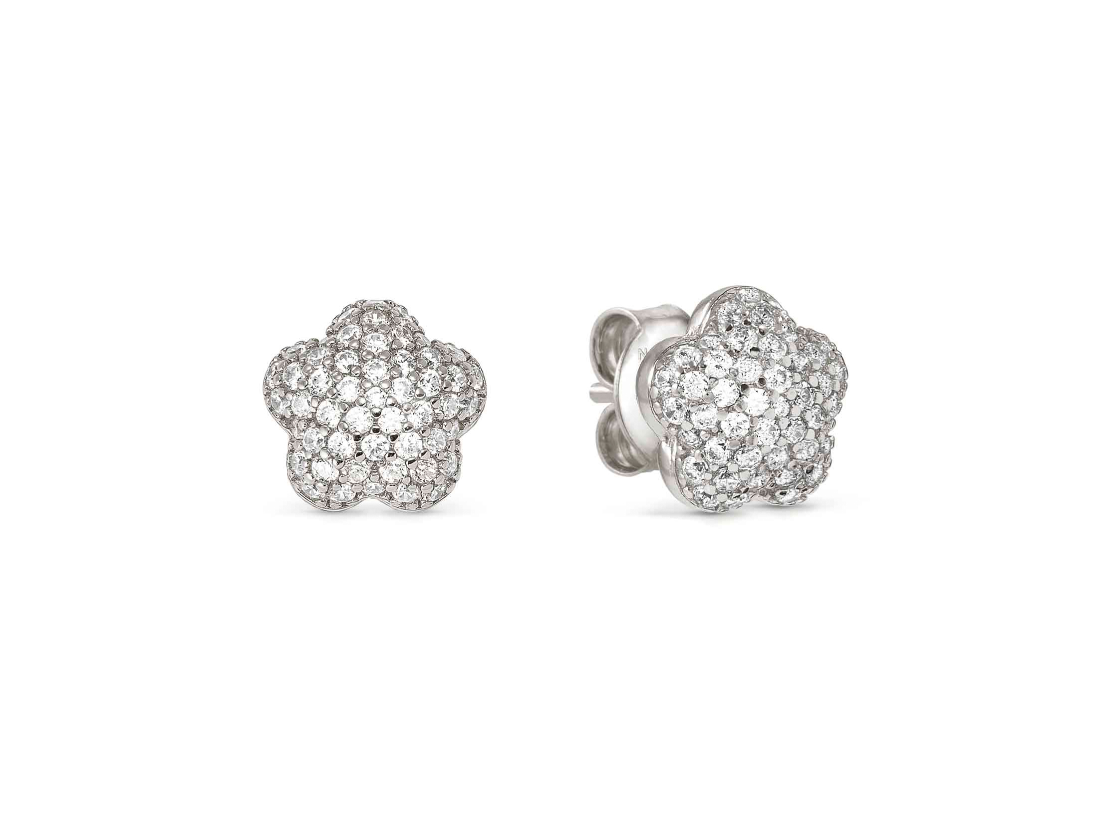 Nomination 242707 10 - LIFEPOETRY Ohrstecker aus Sterling Silber - Zirkonia besetzt - Blume - rhodiniert