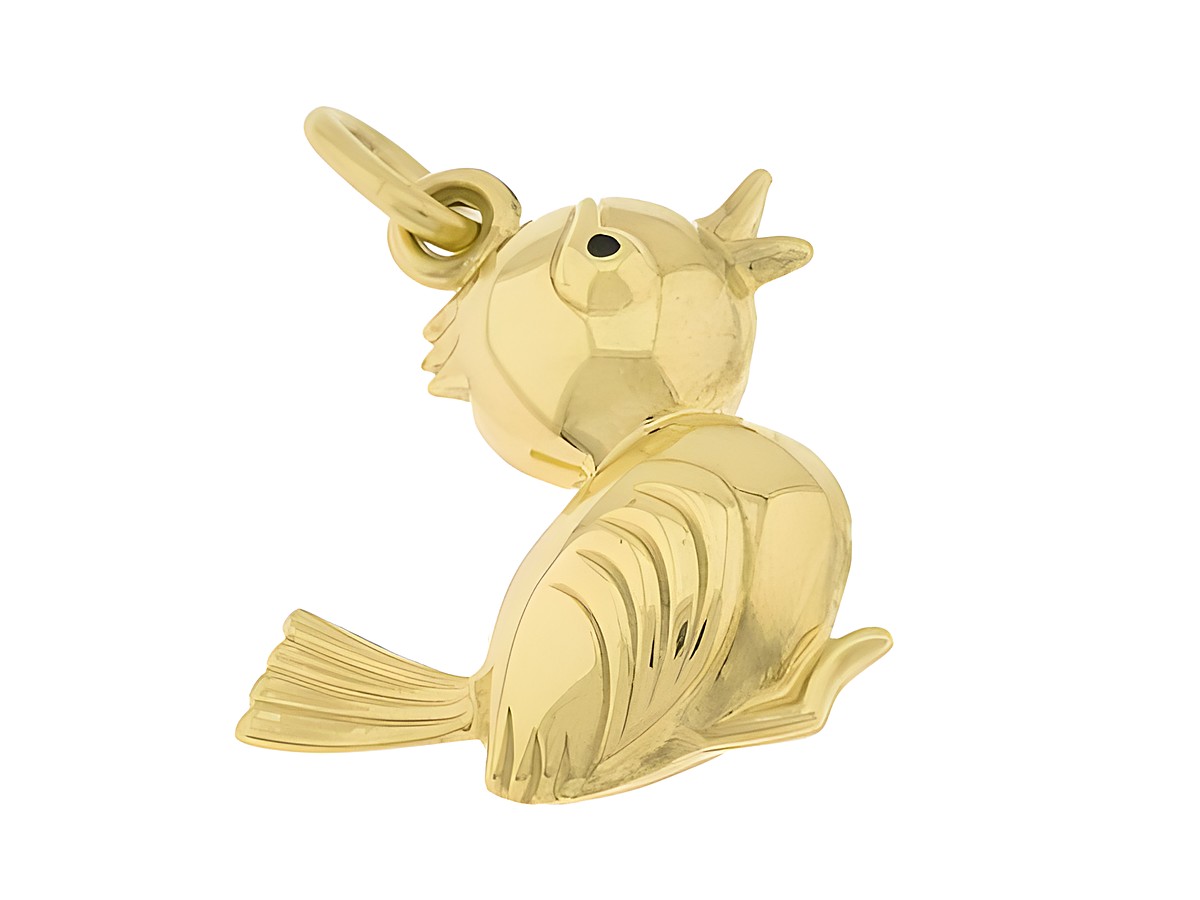 Niedlicher Küken-Anhänger aus 333 Gold, ca. 2 cm, Hersteller Juwelier Harnisch, ideal als Schmuck für Tierliebhaber.