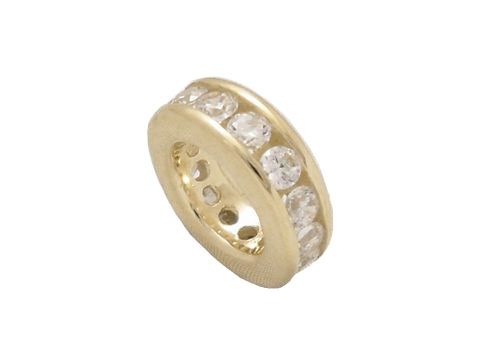 Süßer filigraner Memorie Taufring 925 Sterling Silber vergoldet mit glitzernden Steinchen, Hersteller Juwelier Harnisch, elegant und zeitloses Schmuckstück für besondere Anlässe.