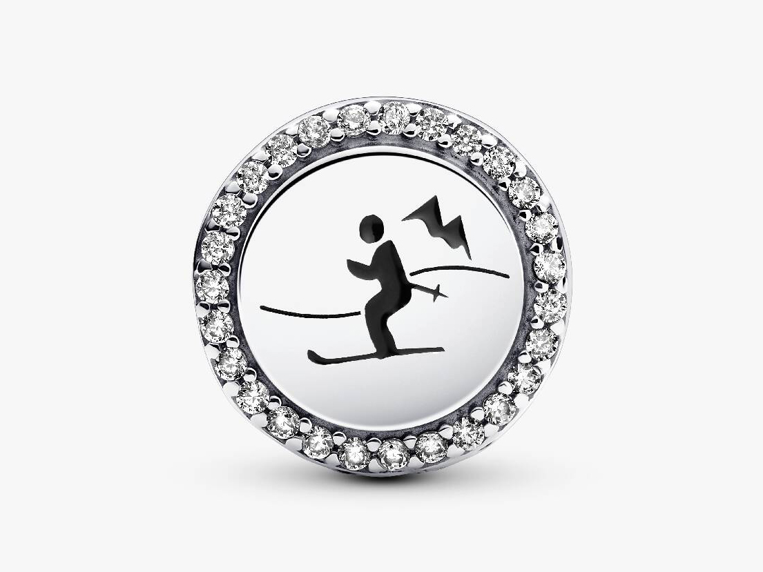 Pandora 792016CZ_E078 Charm Pavé - Skifahren Gondeln - Sterling Silber - Zirkonia - 792016