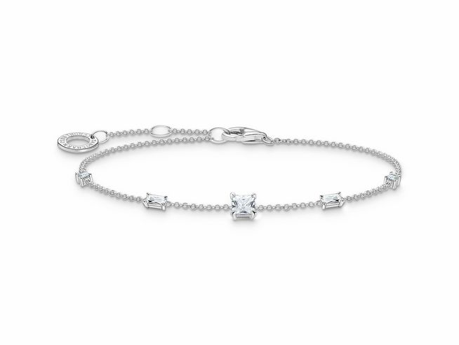 Thomas Sabo Armband A2059-051-14-L19V aus Sterling Silber mit Zirkonia-Verzierungen, verstellbar auf 19 cm, elegantes Design für einen zeitlosen Look.